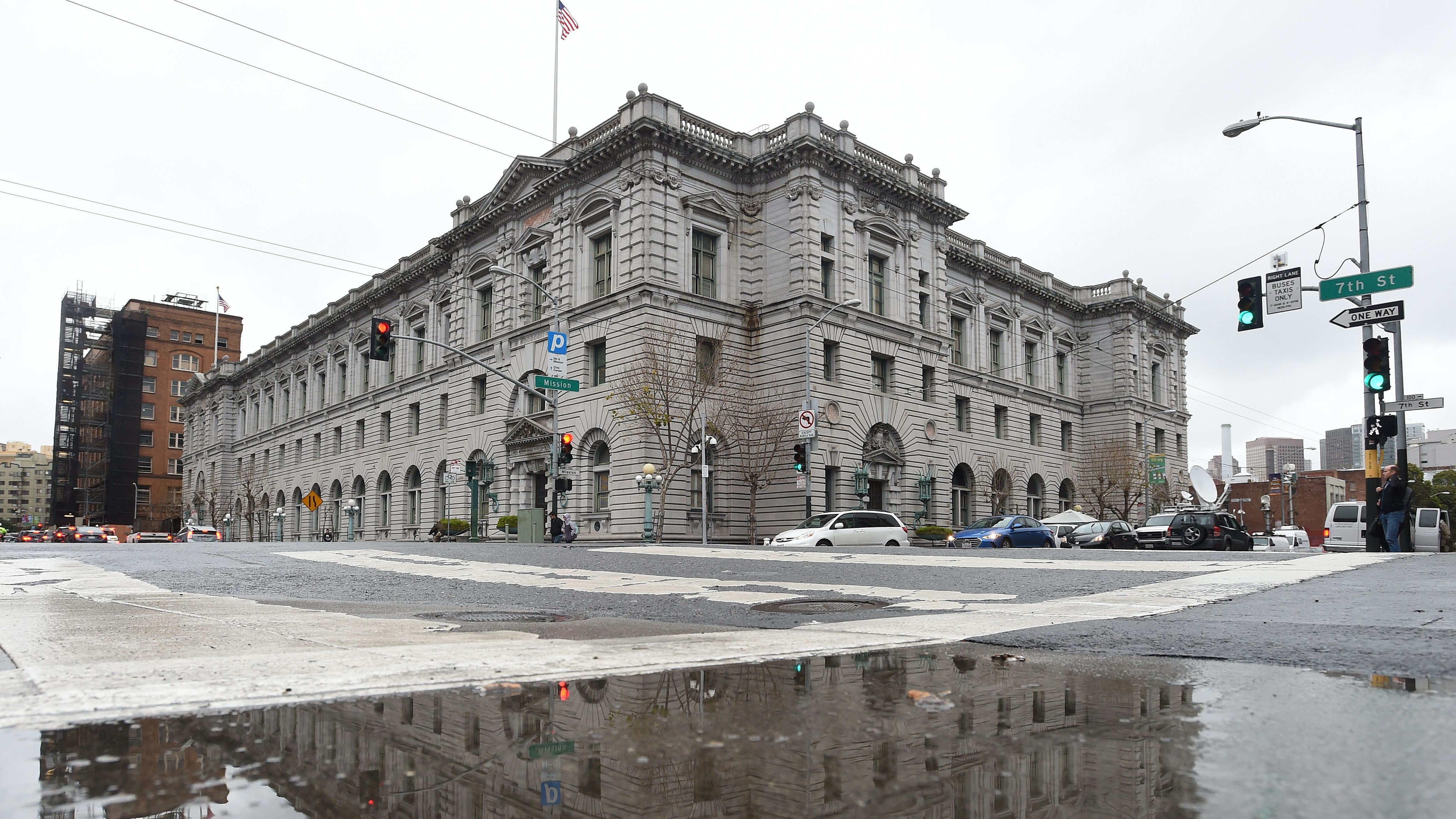 On Tuesday, arguments related to President Trump's temporary travel ban will be presented by phone to a three-judge panel of the 9th U.S. Circuit Court of Appeals and live-streamed at the James R. Browning U.S. Court of Appeals building in San Francisco. (AFP/Getty Images)