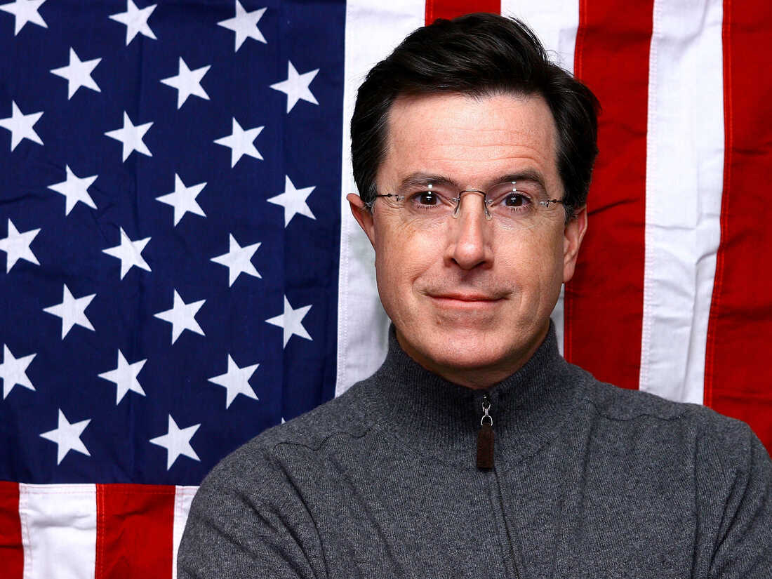 Comedian Stephen Colbert poses for photos to celebrate the launch of his new Ben & Jerry's ice cream AmeriCone Dream at the Dream Hotel on March 05, 2007 in New York City.