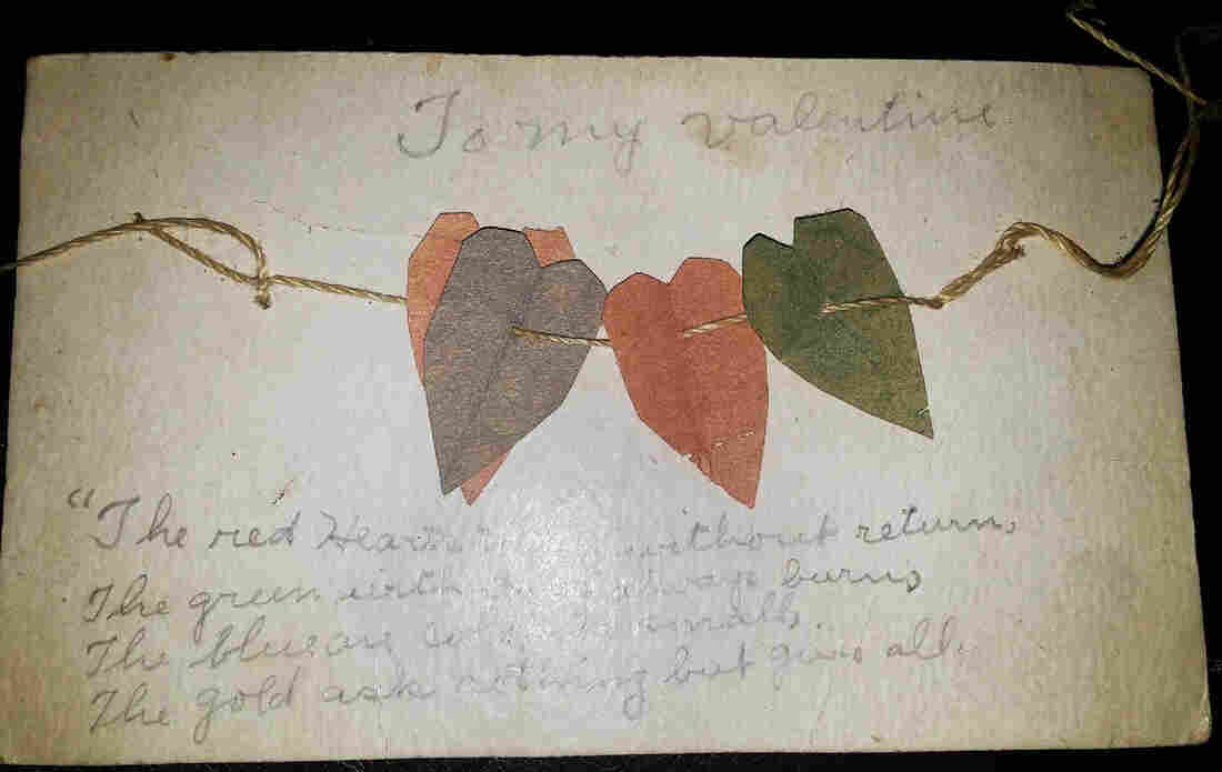 Chrissie Tomlinson treasures a valentine she found among her grandmother's possessions.