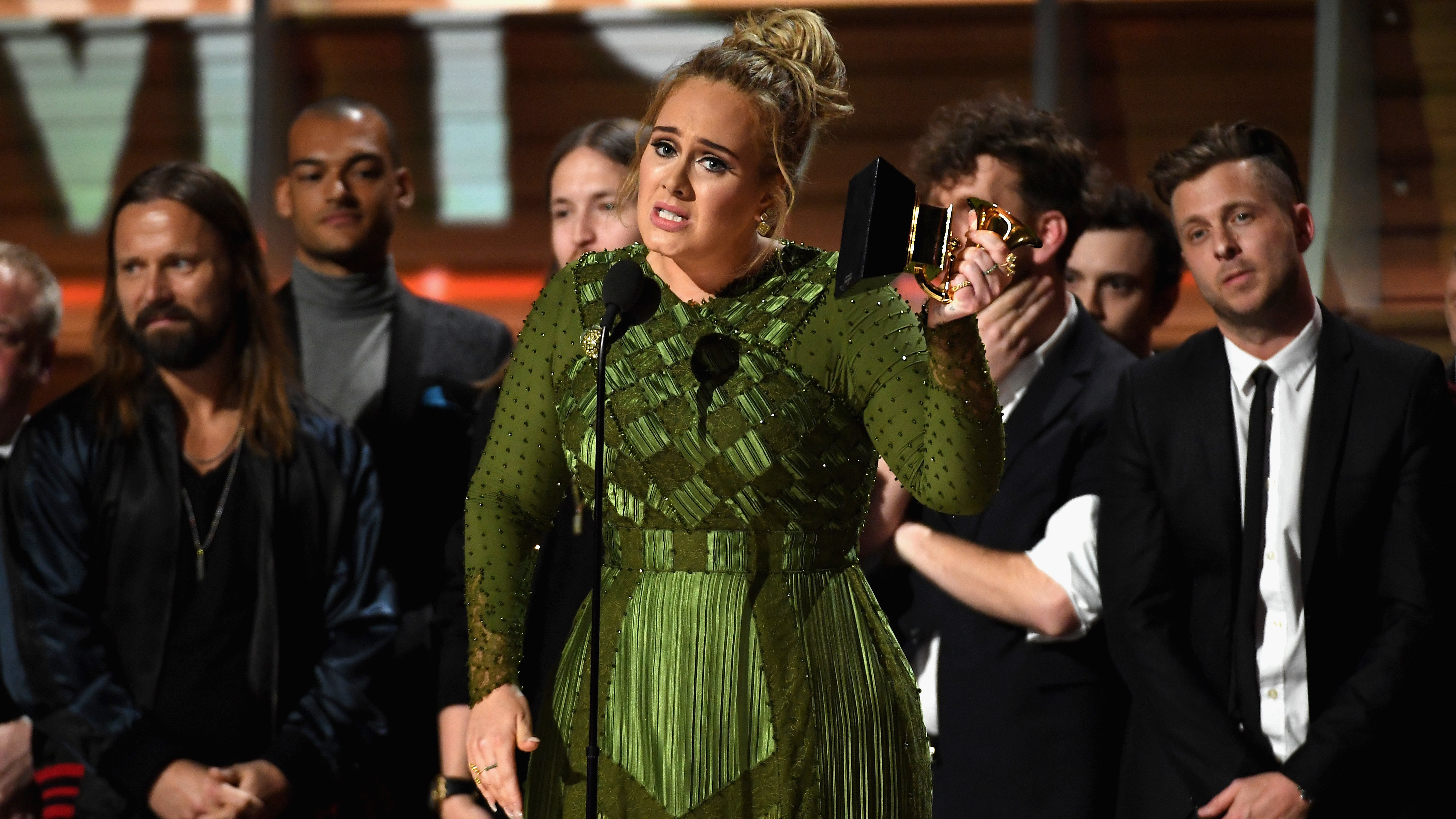 For the second time, Adele swept the major categories at the Grammys, winning Album, Song and Record of the Year. (Getty Images)