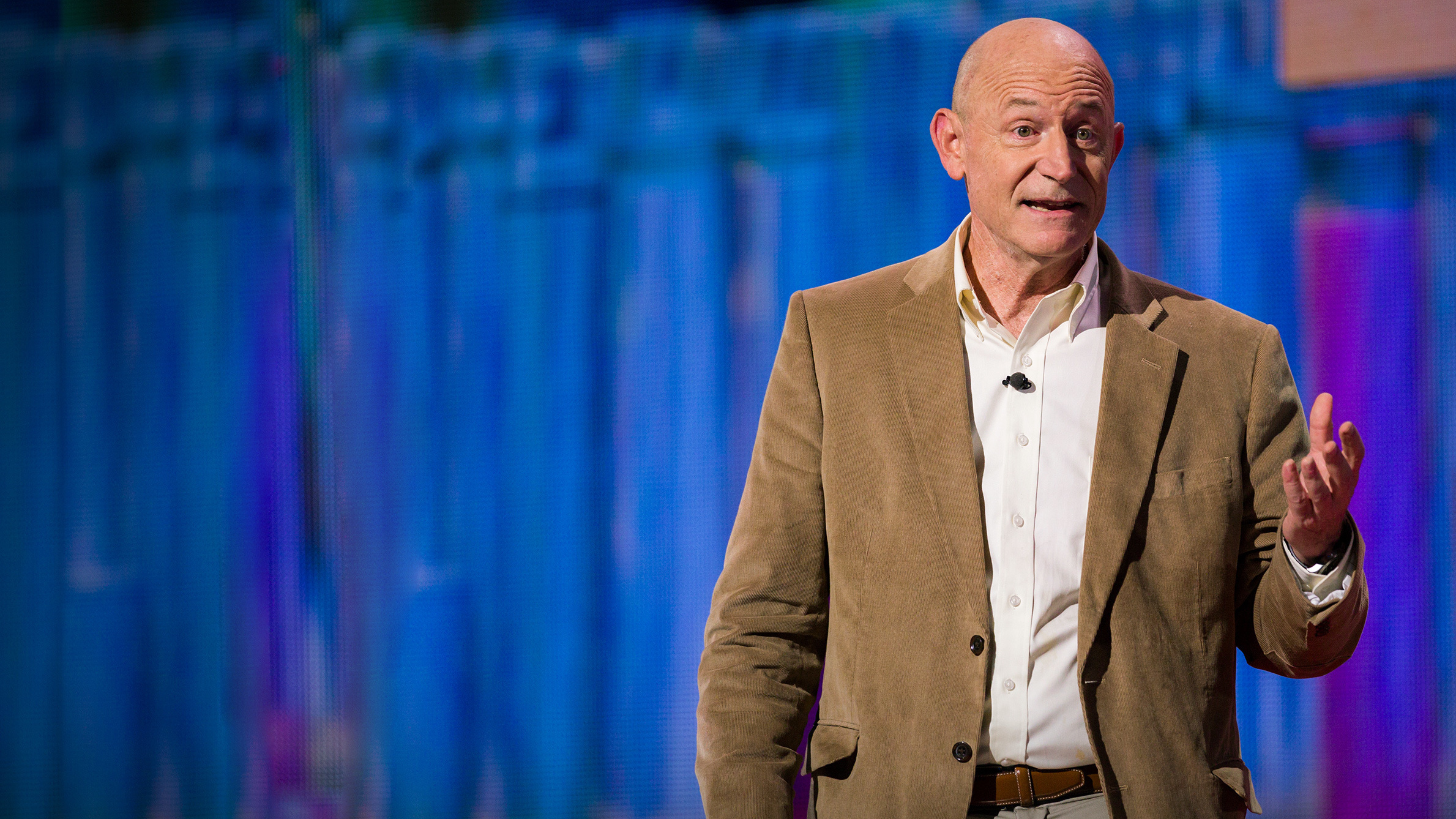 Eric Haseltine on the TED stage in New York, NY.