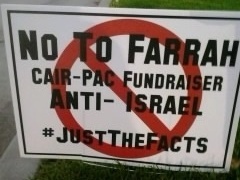 Farrah Khan said that during her city council campaign in Irvine, Calif., an opponent made a sign falsely accusing her of being "anti-Israel."