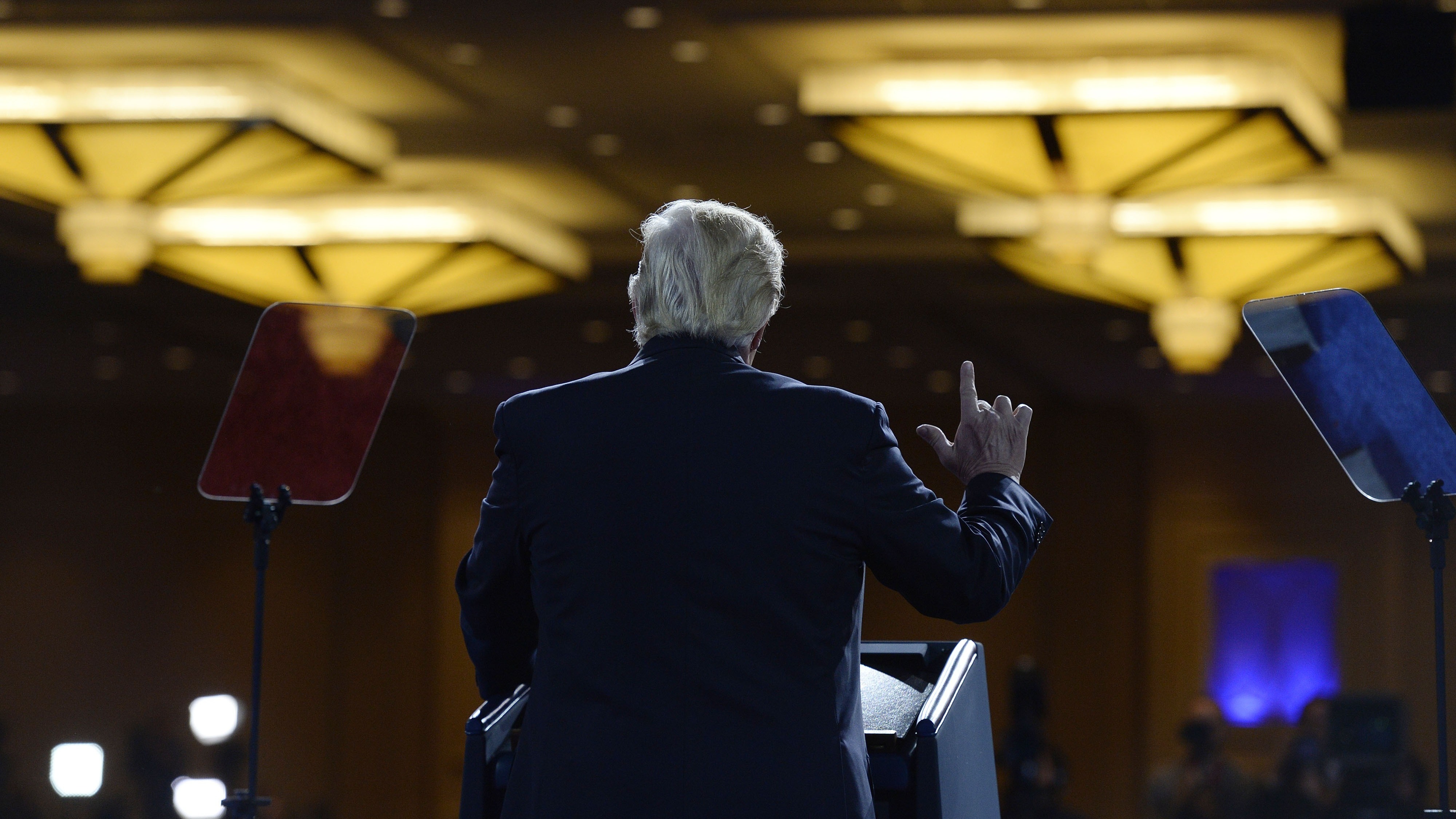 President Donald Trump delivers remarks to the Conservative Political Action Conference on Feb. 24. (Getty Images)