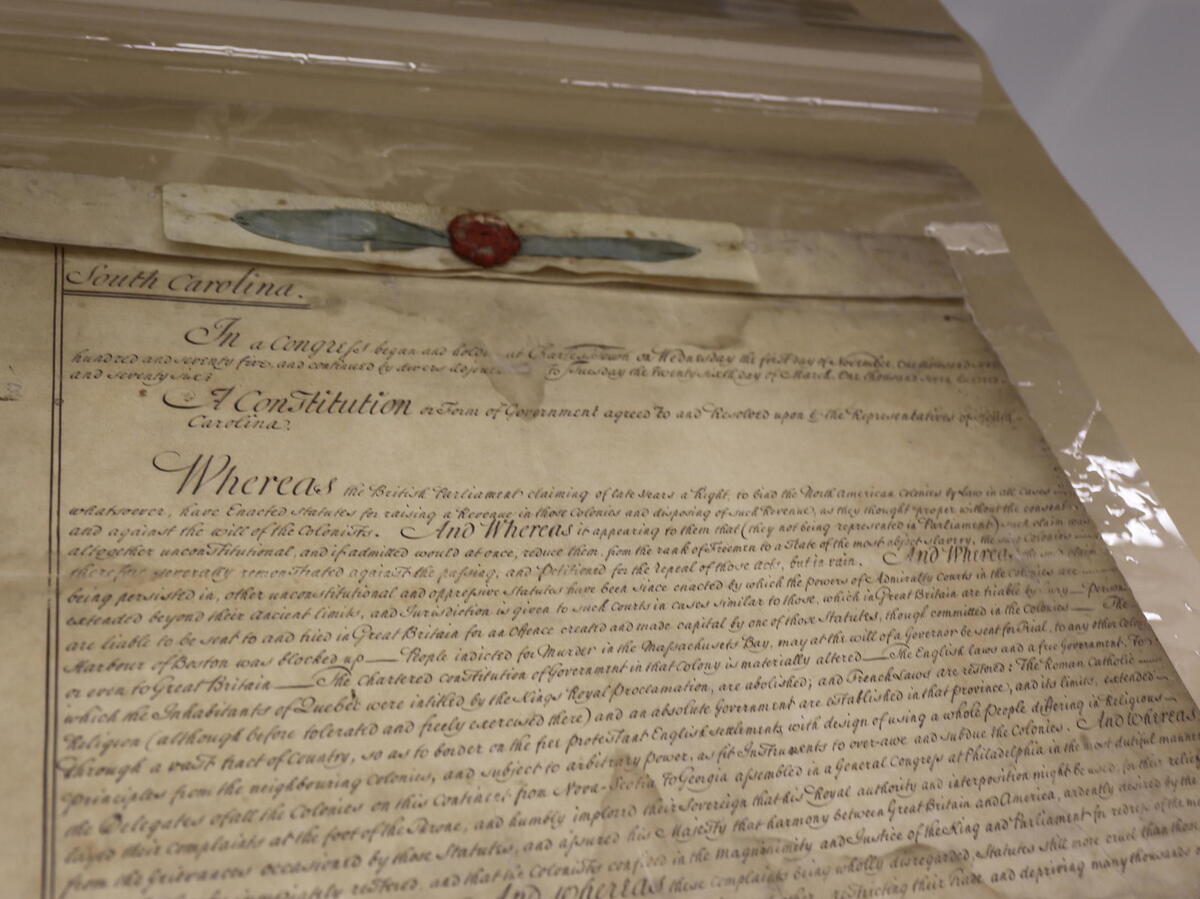South Carolina Historical Documents Are Being Destroyed By Laminate NPR