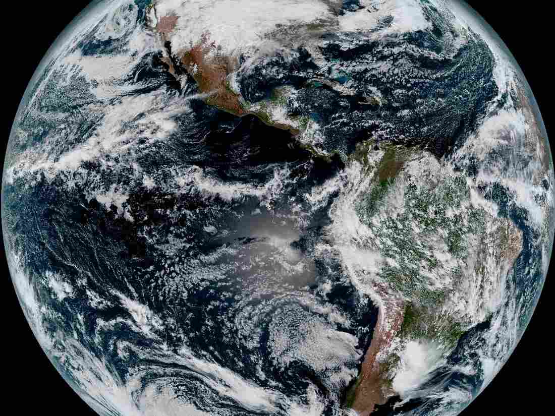 A composite image taken by NOAA's newest weather satellite, GOES-16 on Jan. 15, 2017.