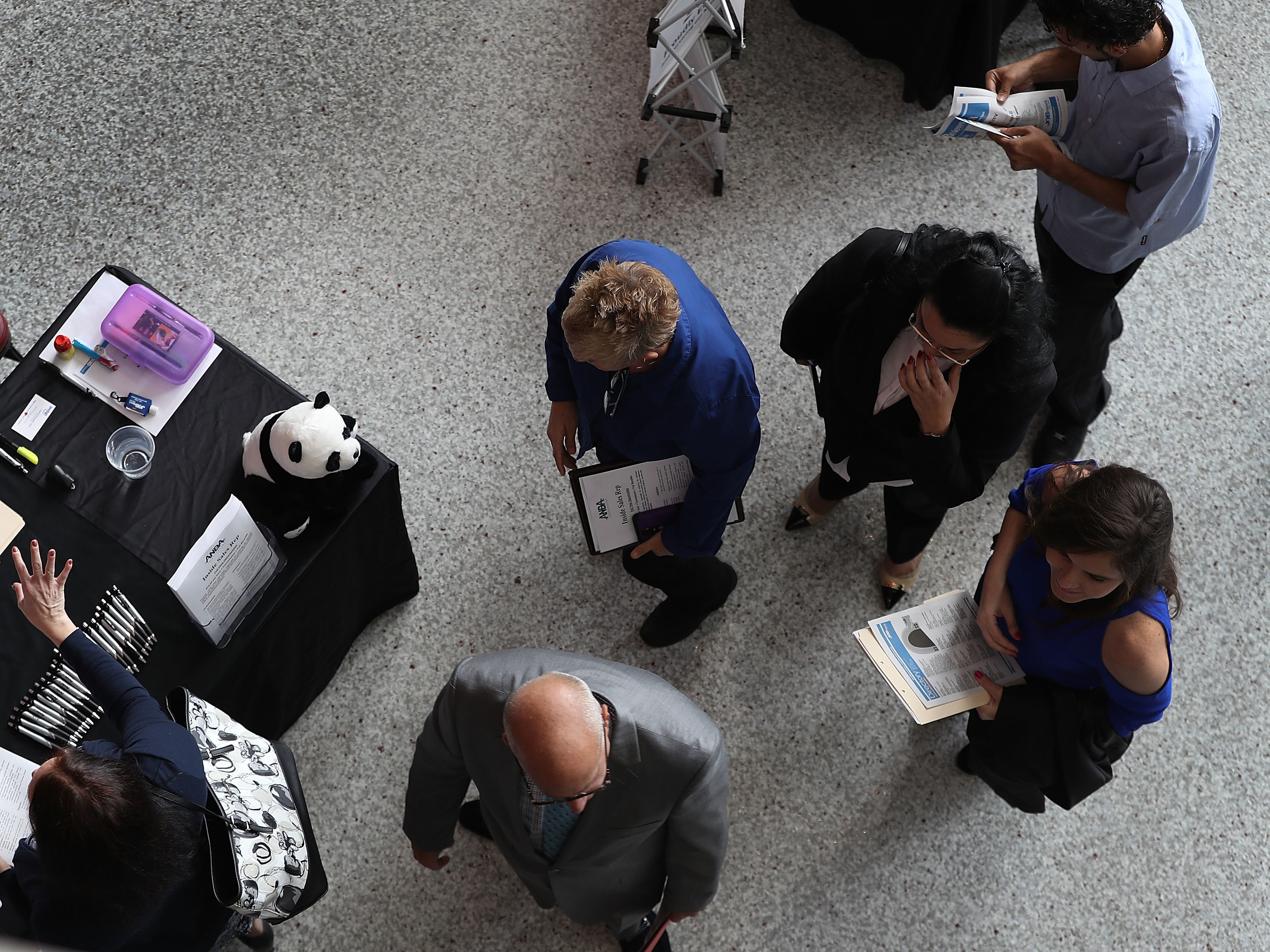 People attend the JobNewsUSA career fair Sunrise, Fla., in November 2016. (Getty Images)