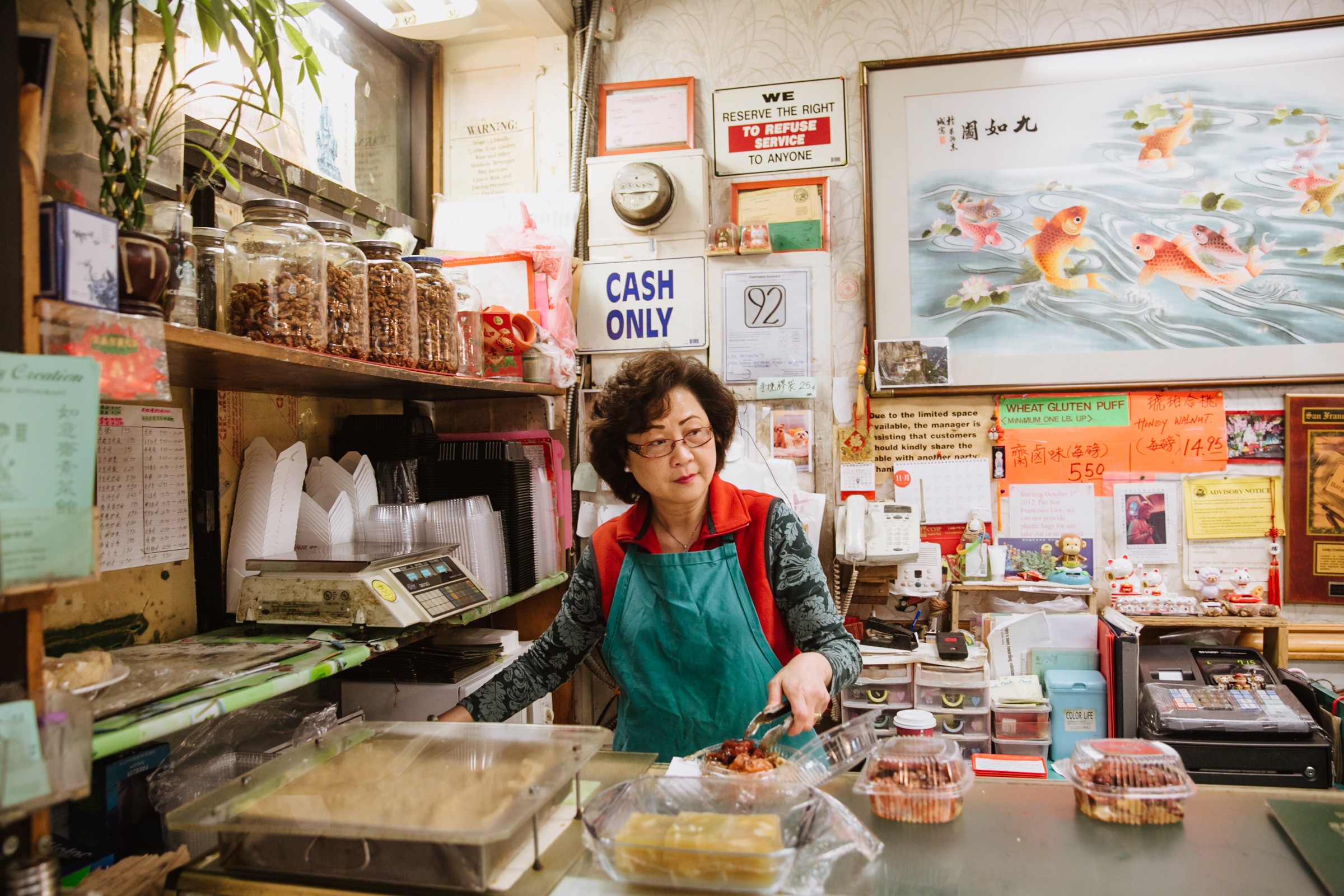 Sau Ling, owner of Lucky Creation, photographed as part of Andria Lo's work from the &quot;Eat Chinatown&quot; exhibit. (Courtesy of Andria Lo)