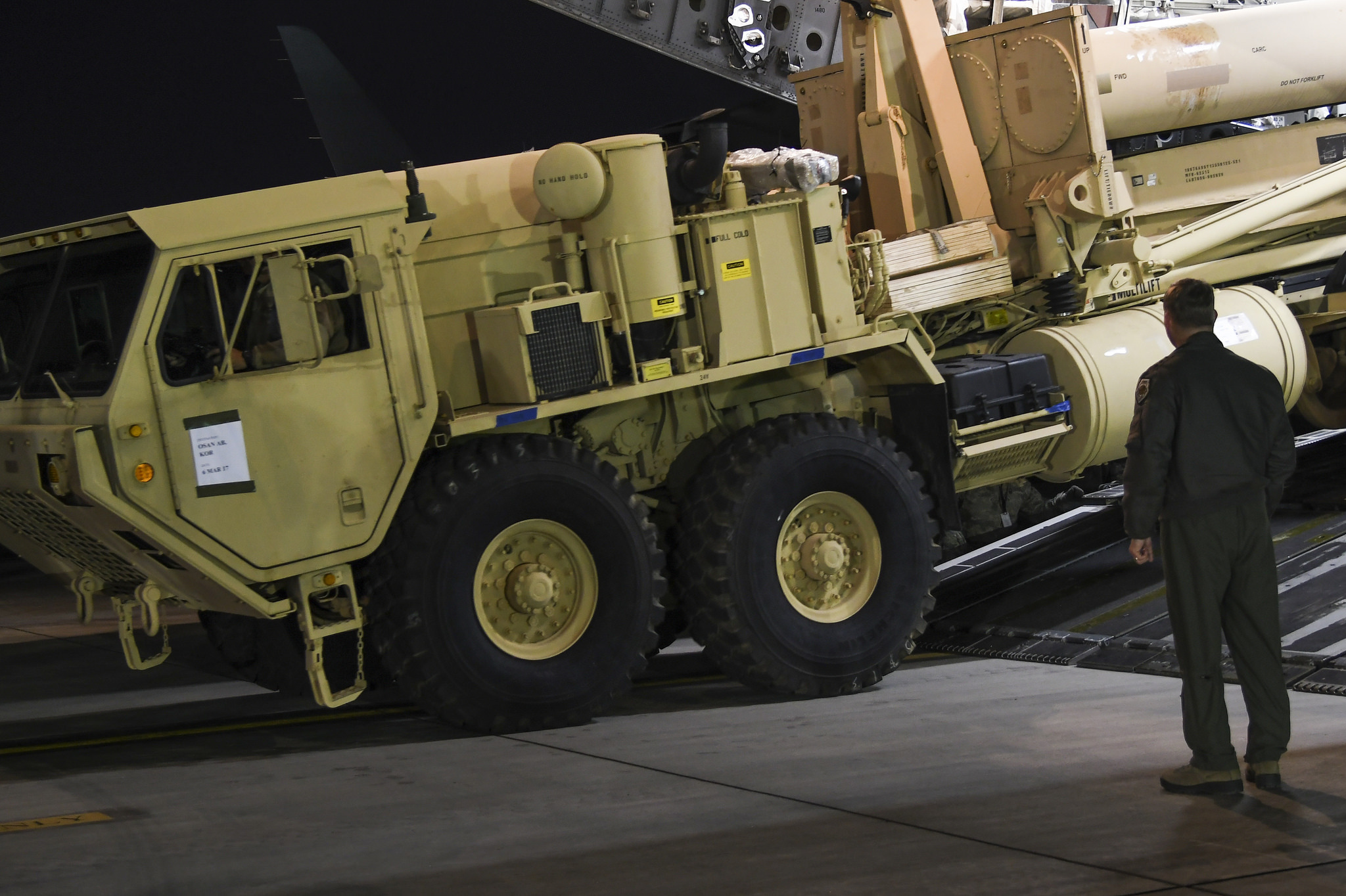 The U.S. has begun deploying the Terminal High Altitude Aerial Defense - THAAD - an anti-missile system meant to defend South Korea against attacks from the North. The first components arrived in South Korea last week. (U.S. Forces Korea)