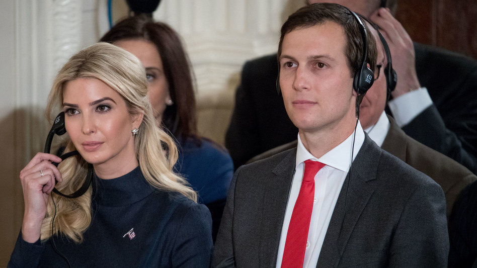 White House senior adviser Jared Kushner landed in Iraq on Monday. He's seen here with his wife, Ivanka Trump, at a White House event last month. (Andrew Harnik/AP)