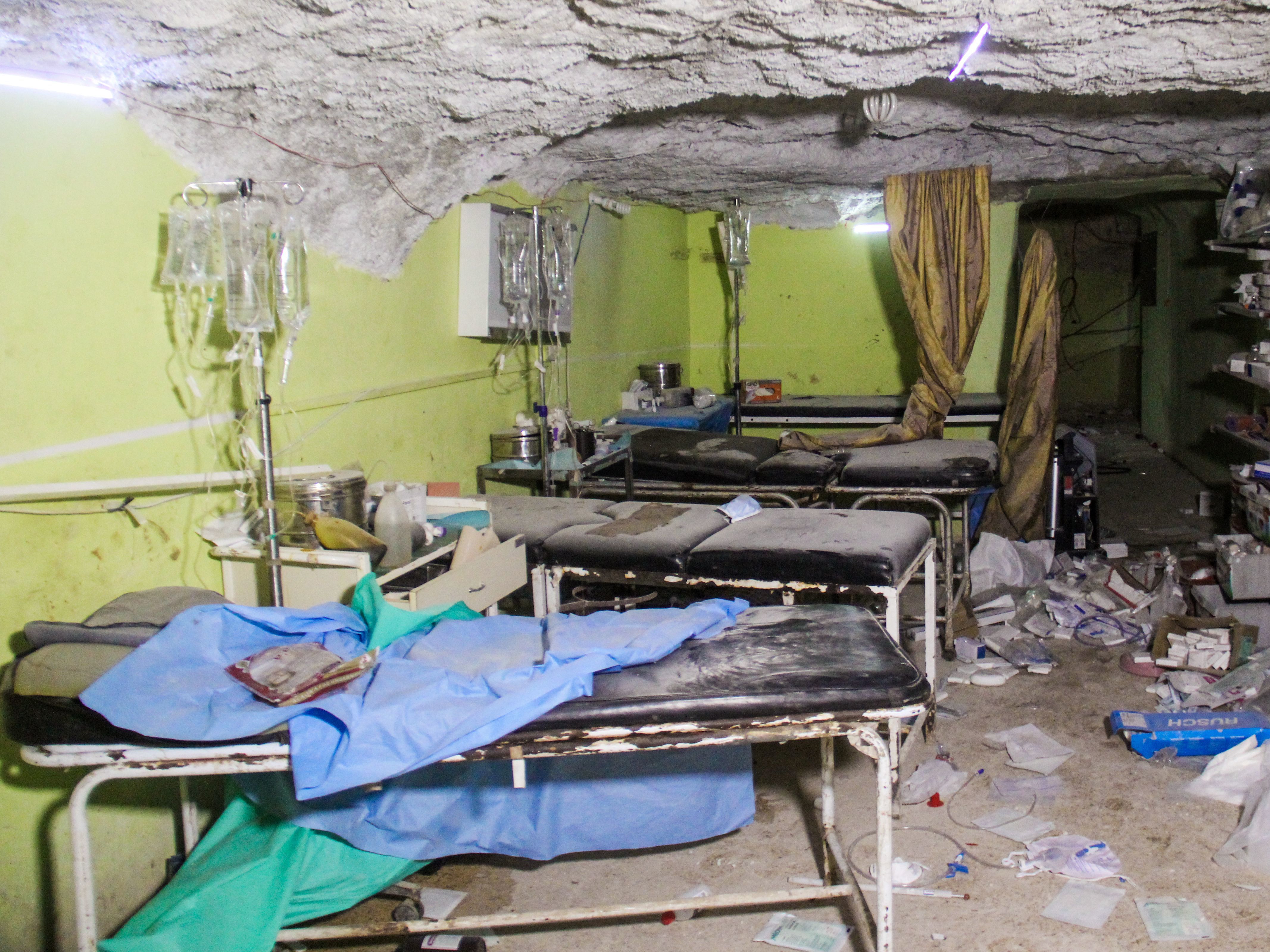 A hospital room in rebel-held Khan Shaykhun was destroyed in the suspected chemical weapons attack. (Omar Haj Kadour/AFP/Getty Images)