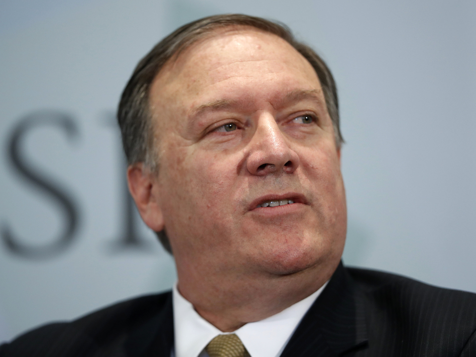 CIA Director Mike Pompeo lashes out at WikiLeaks on Thursday while addressing the Center for Strategic and International Studies, a Washington, D.C., think tank. (Pablo Martinez Monsivais/AP)
