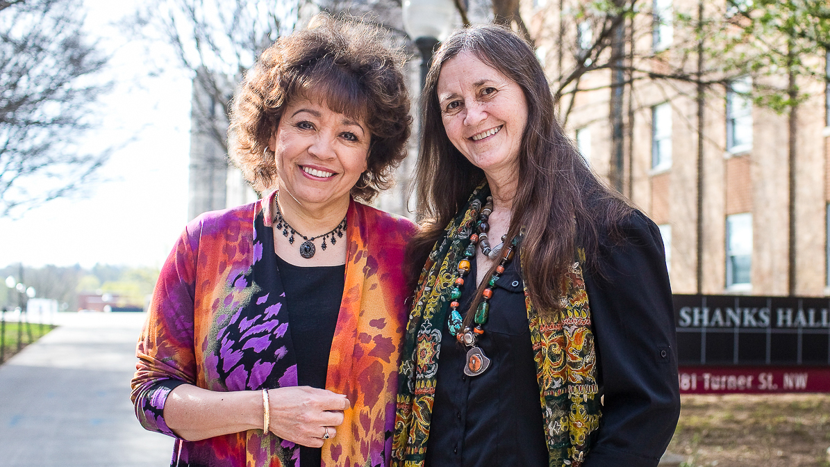 Lucinda Roy (left) and Jane Vance were both teachers at Virginia Tech when a student went on a shooting rampage on campus in 2007. Vance still teaches there and remembers how her students responded during their first class back after the shooting. (Courtesy of StoryCorps)