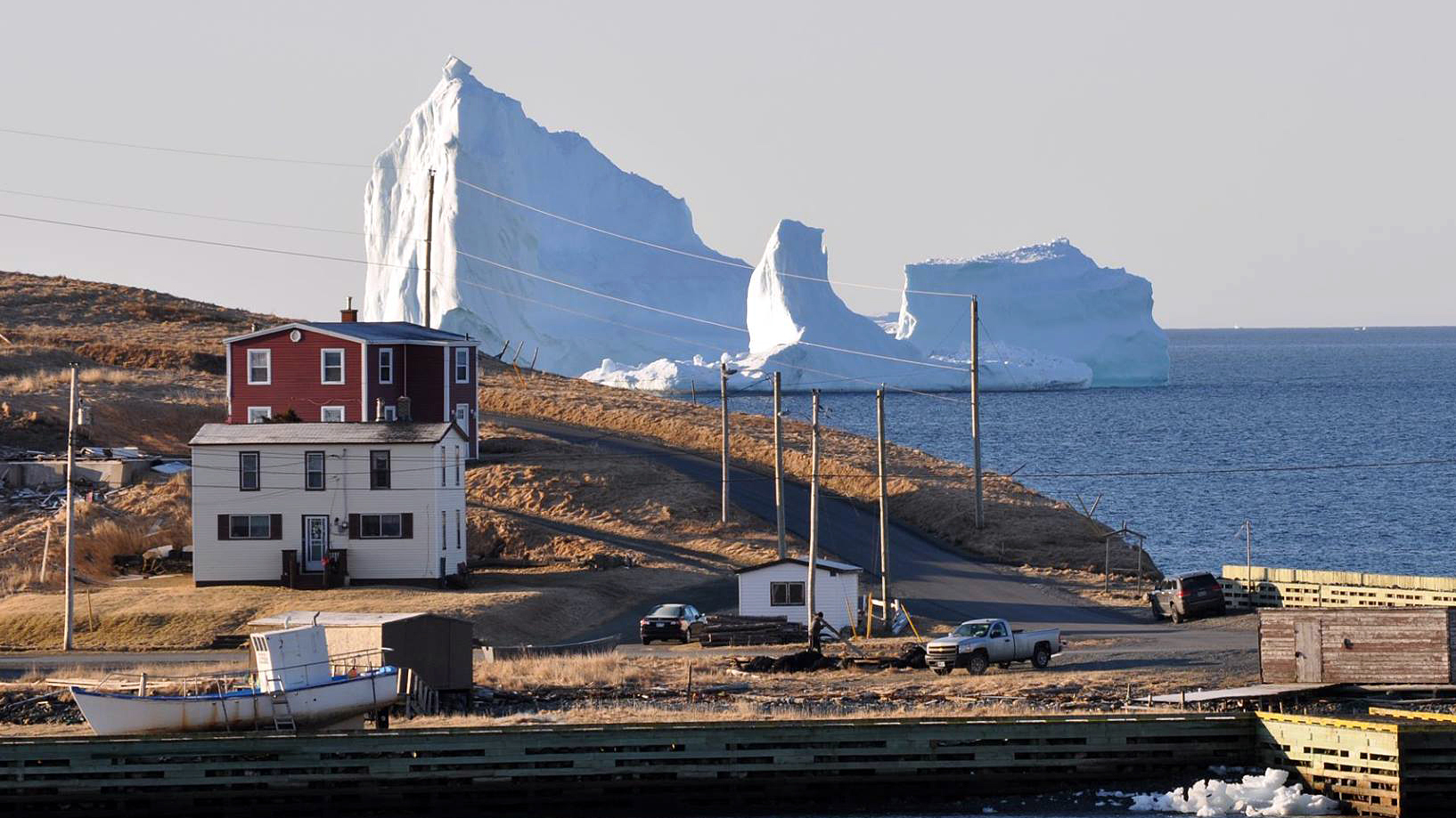 An iceberg looms large off the coast of Newfoundland on Sunday. (Charlie Dunne)