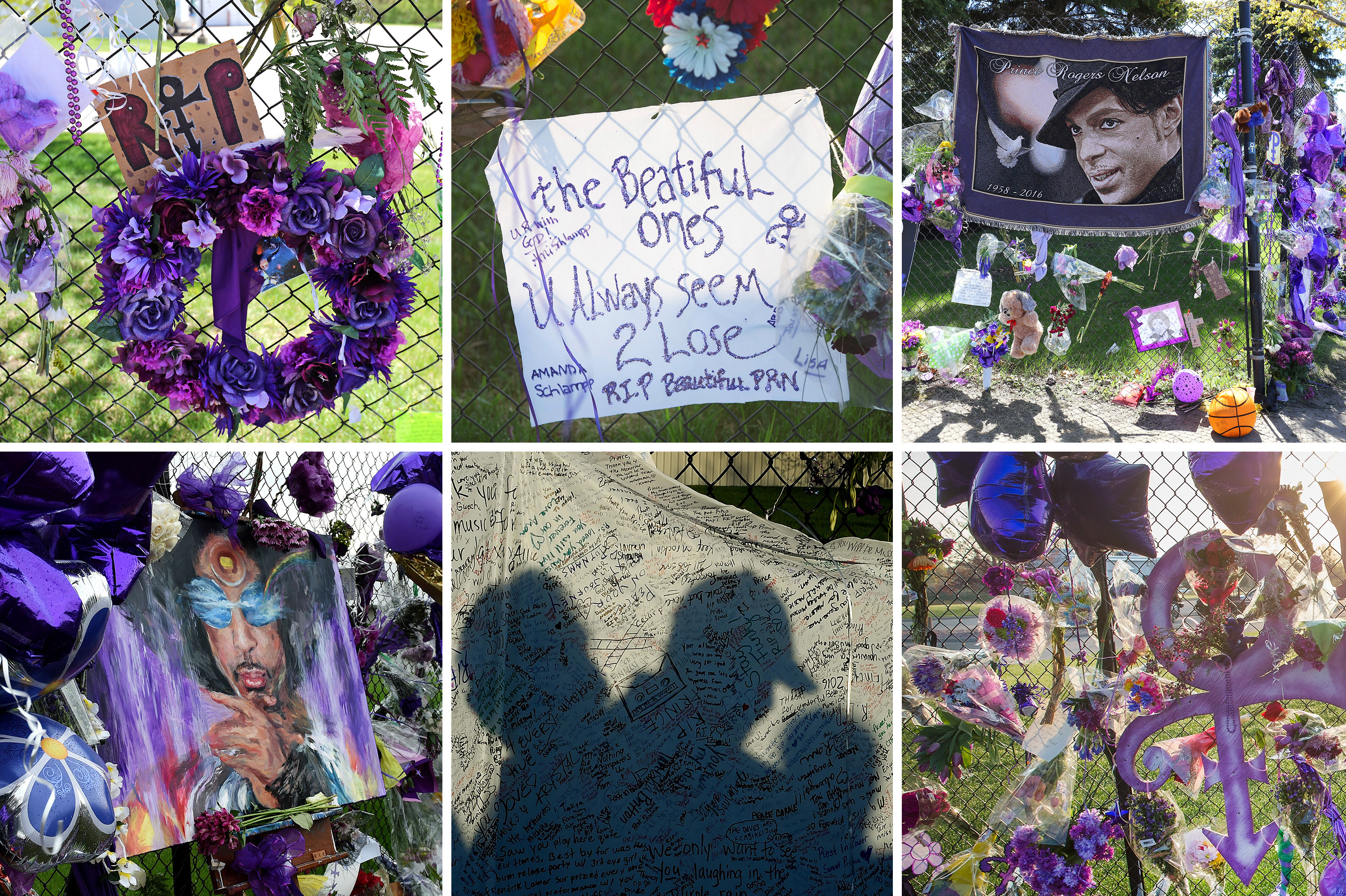 In The Wake Of Prince's Death 1 Scenes from the Paisley Park Fence in Chanhassen, Minn.