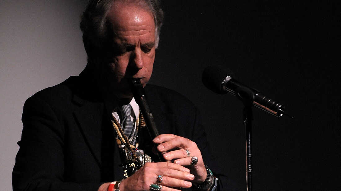 David Amram performs during a memorial service for Frank McCourt at Symphony Space on October 6, 2009 in New York City.