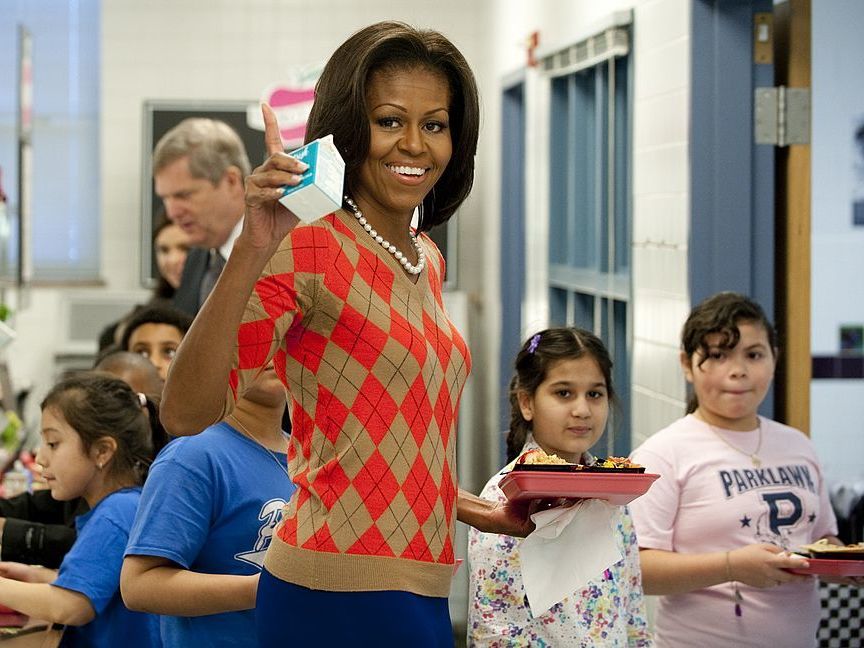 Trump Administration Rolls Back Michelle Obama's Healthy School Lunch Push