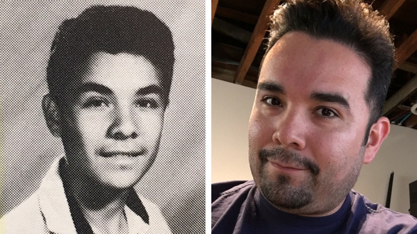 Gilbert Monterrosa was 15 years old (left, from his high school yearbook in 1992) during the Los Angeles Riots. He and some friends decided to loot a Fedco department store where he found something unexpected — Nirvana