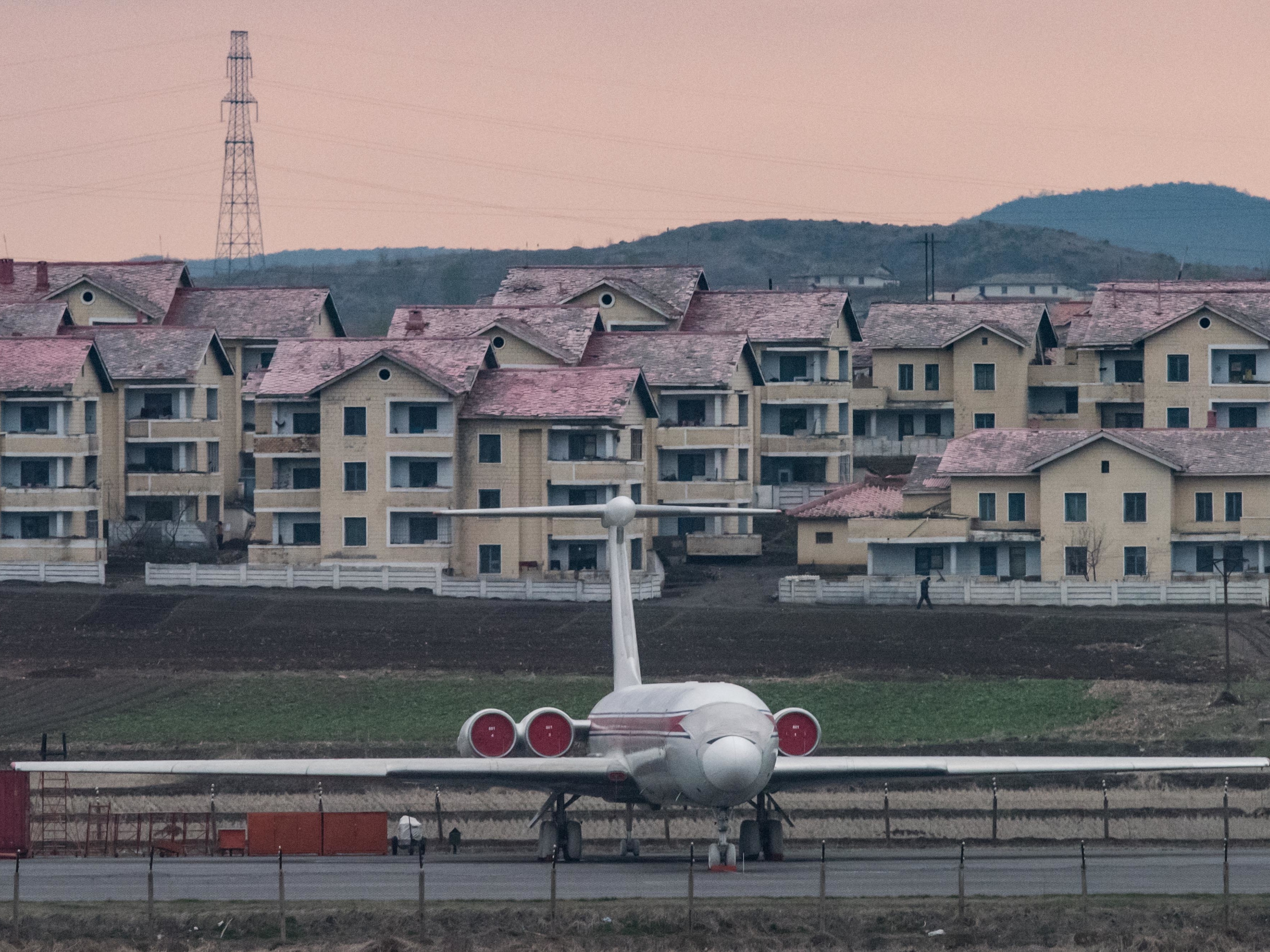 Last month, North Korean authorities detained Tony Kim, an American accounting instructor, at Pyongyang's airport. Above, a plane sits at the Pyongyang airport on April 17. (AFP/Getty Images)