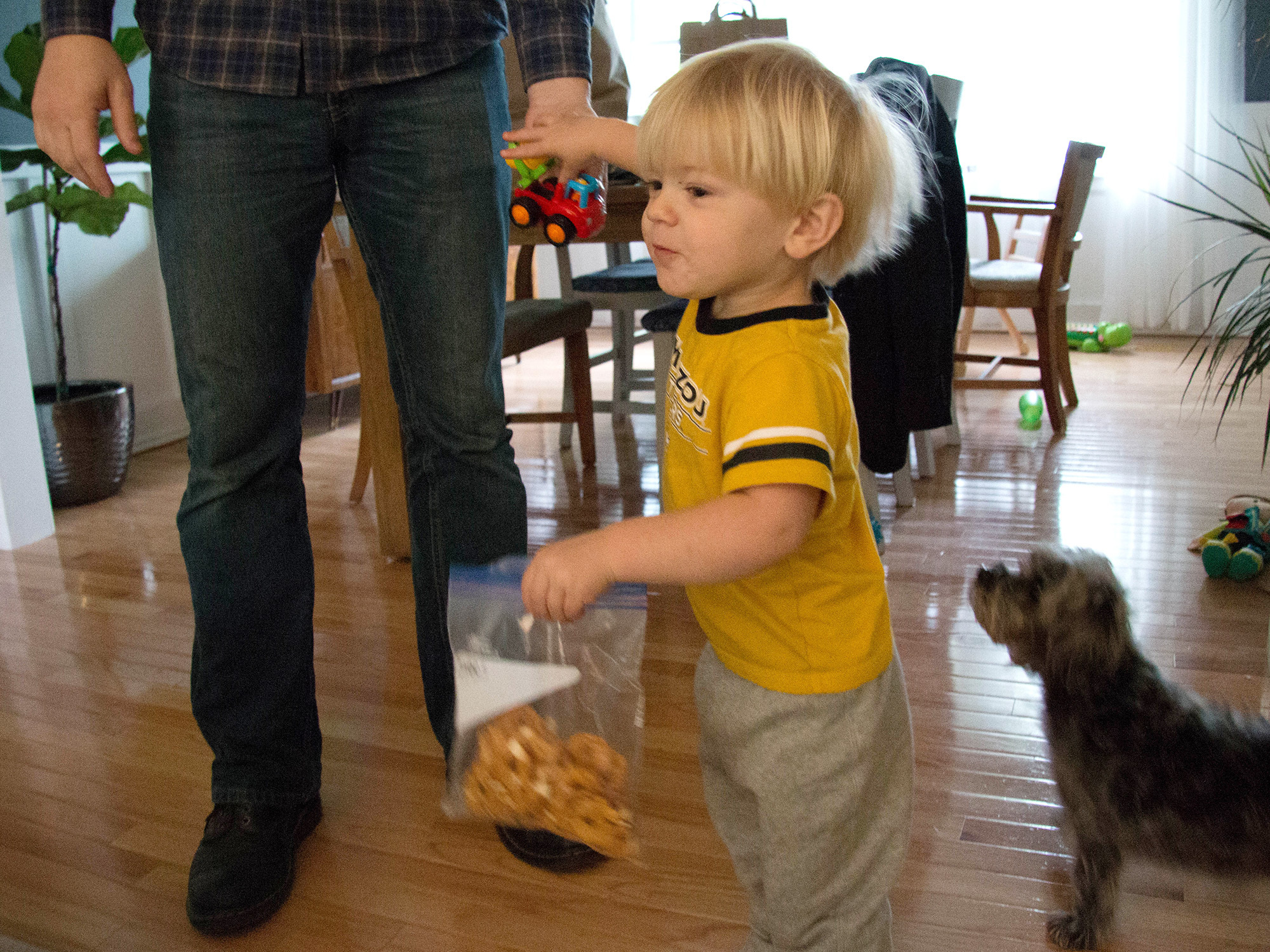 Two-year-old Ryan Lennon Fines was born with a condition called esophageal atresia that requires expensive medical treatment. His family worries the new GOP health bill would make it harder for Ryan to get insurance in the future because of his pre-existing medical condition. (KBIA/Side Effects Public Media)