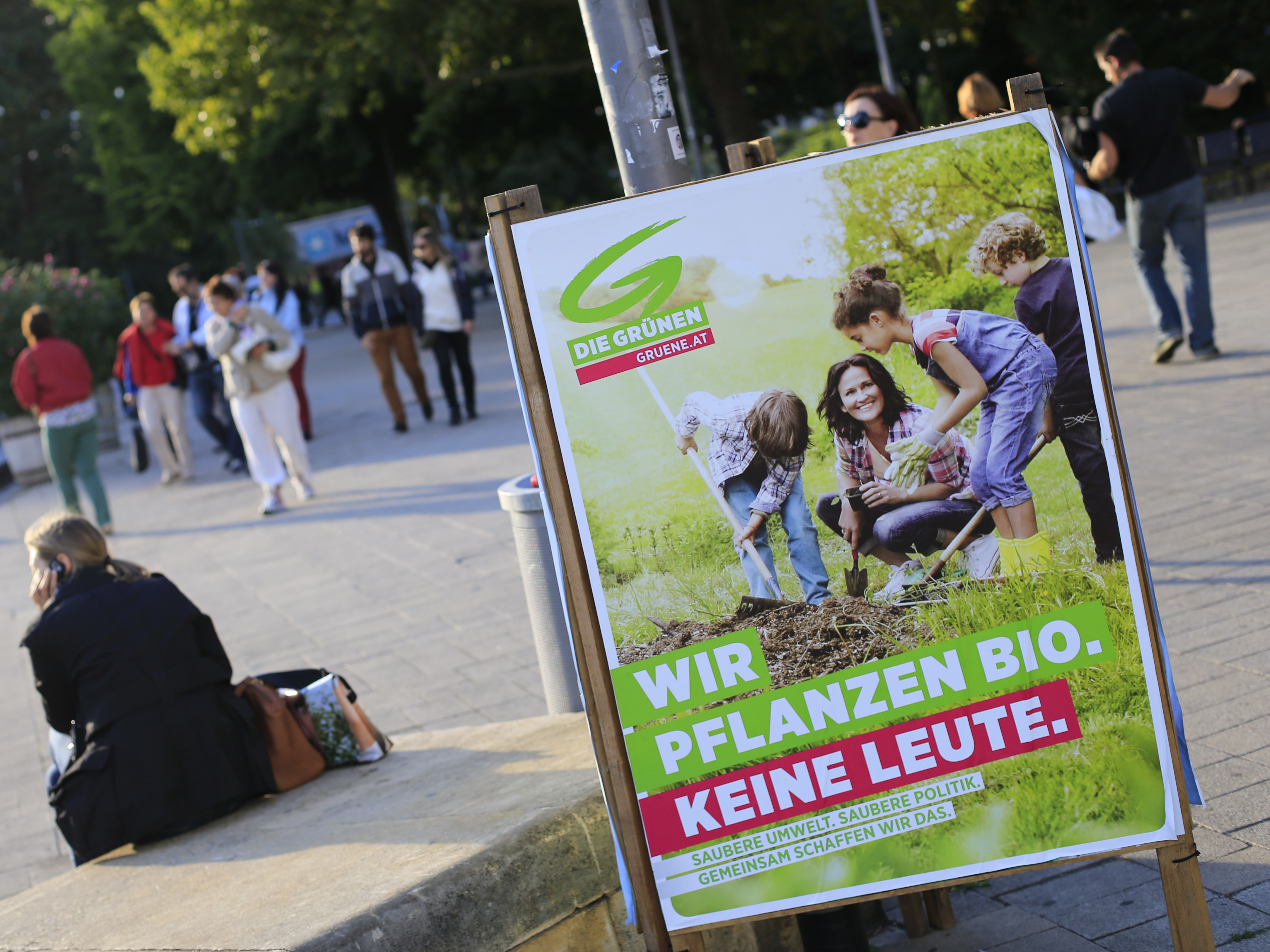An Austrian court ruled on Friday that the &quot;hate postings&quot; against an Austrian politician must be deleted from Facebook worldwide. The case concerns posts insulting Eva Glawischnig, the leader of the Austrian Green party. Above, a poster featuring Glawischnig before legislative elections in September 2013. (AFP/Getty Images)