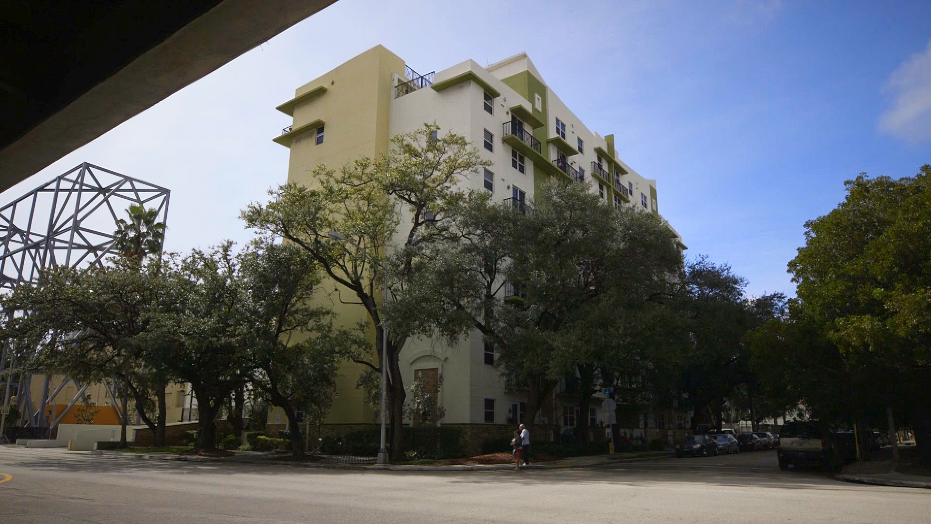 The $25 million Labre Place in Miami was built using the low-income housing tax credit program. It's named for the patron saint for the homeless and is now home to 90 low-income residents, about half of whom were once homeless. (Screenshot courtesy of Frontline (PBS))