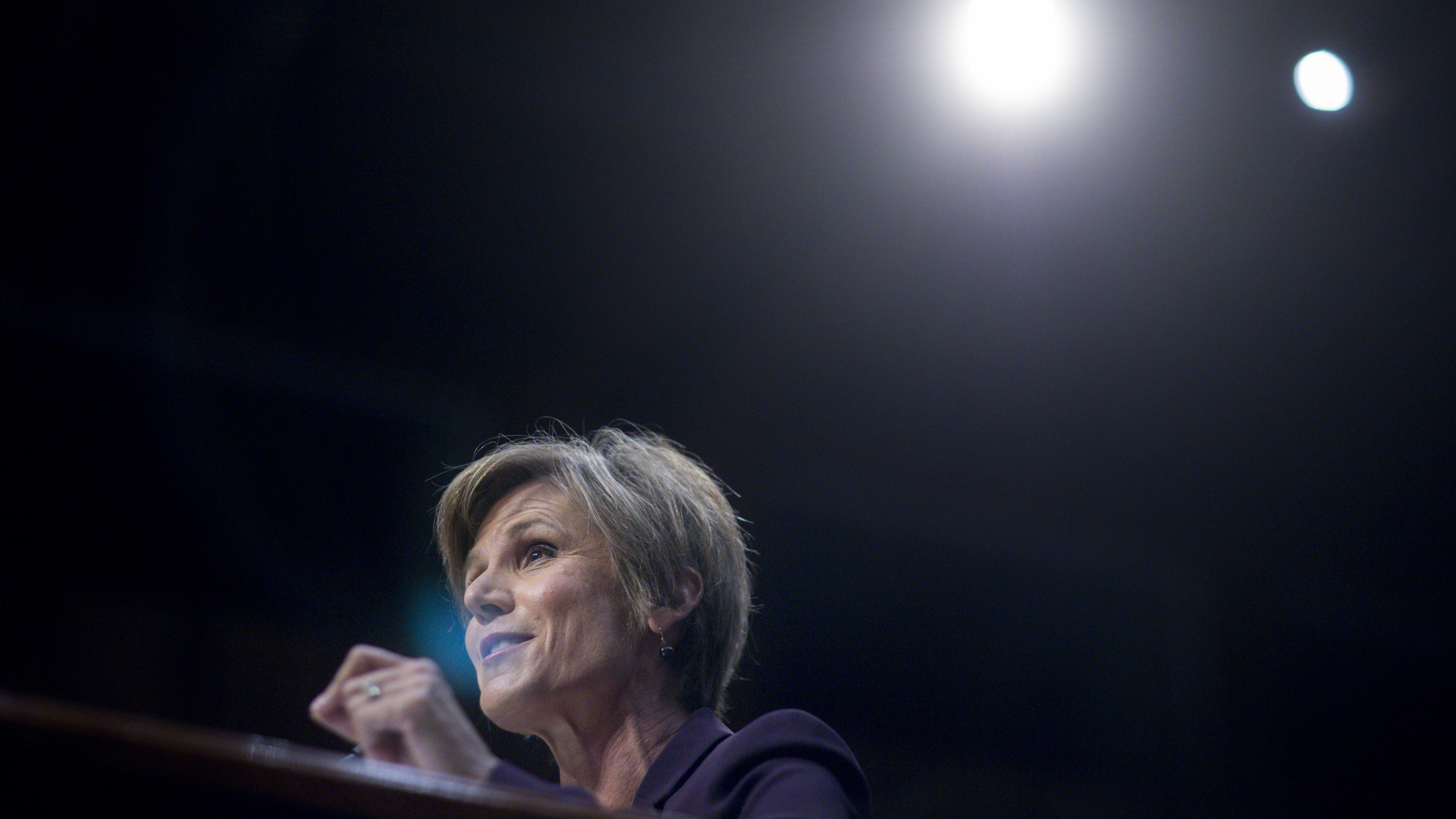 Sally Yates, former acting U.S. attorney general, speaks during a Senate Judiciary subcommittee hearing on Monday. (Bloomberg via Getty Images)