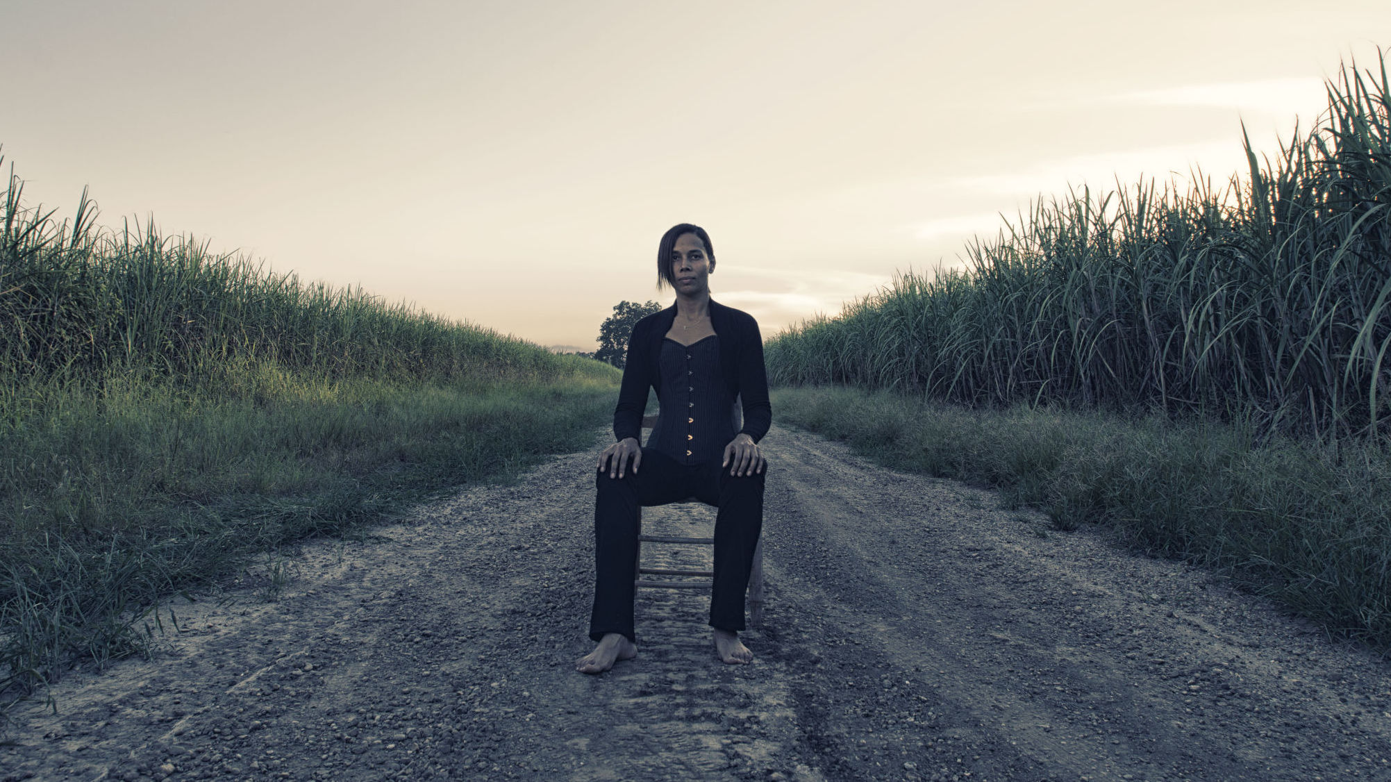 &quot;This instrument right here, born in Africa, but then made in America and then altered by white America — that's the story of so much of our music,&quot; Rhiannon Giddens says of the banjo. (Courtesy of the artist)