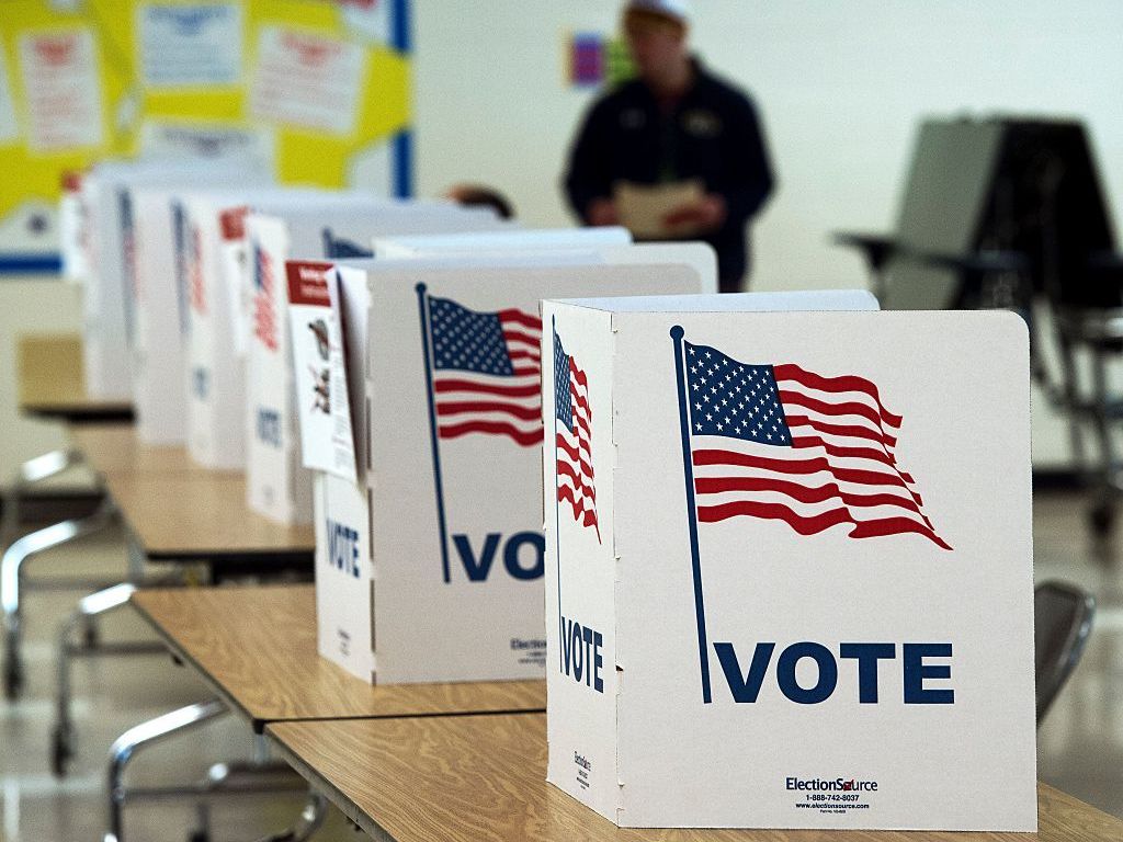 A polling station in Virginia during the state's primary election in March 2016. (AFP/Getty Images)