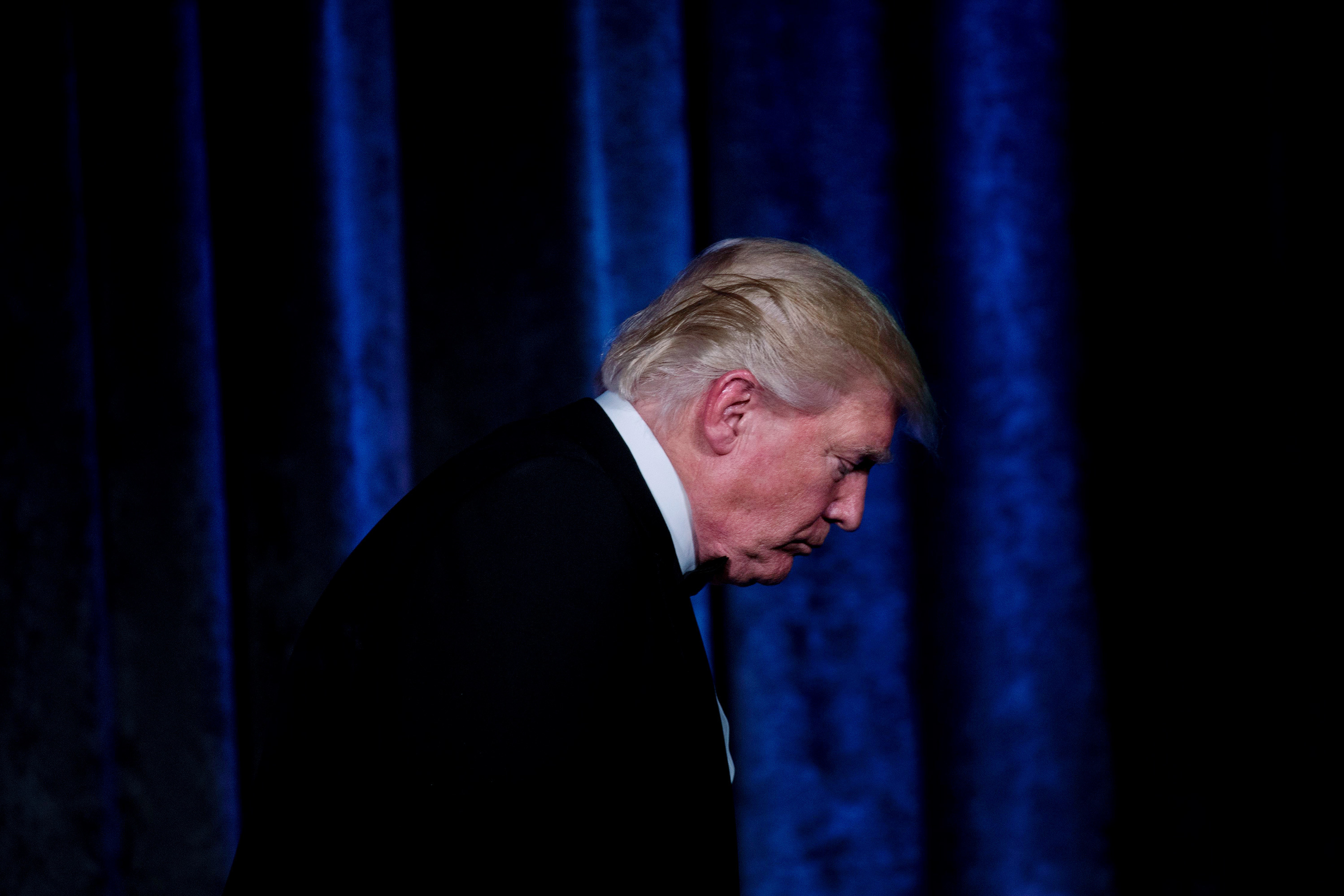 President Trump's lawyers said that a decade's worth of his tax returns show he doesn't owe money to Russian lenders and that he has received no income from Russian sources, with &quot;a few exceptions.&quot; Without copies of those returns, these statements cannot be verified. (AFP/Getty Images)