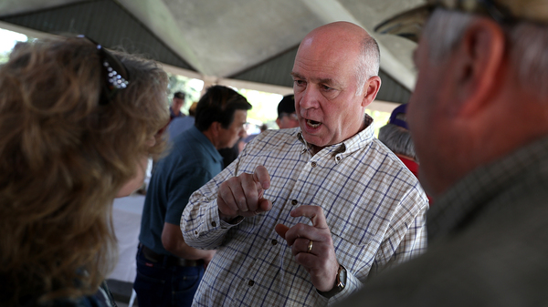 As the campaign reached its homestretch, Republican congressional candidate Greg Gianforte talked with voters during a meet-and-greet on Tuesday in Great Falls, Mont.