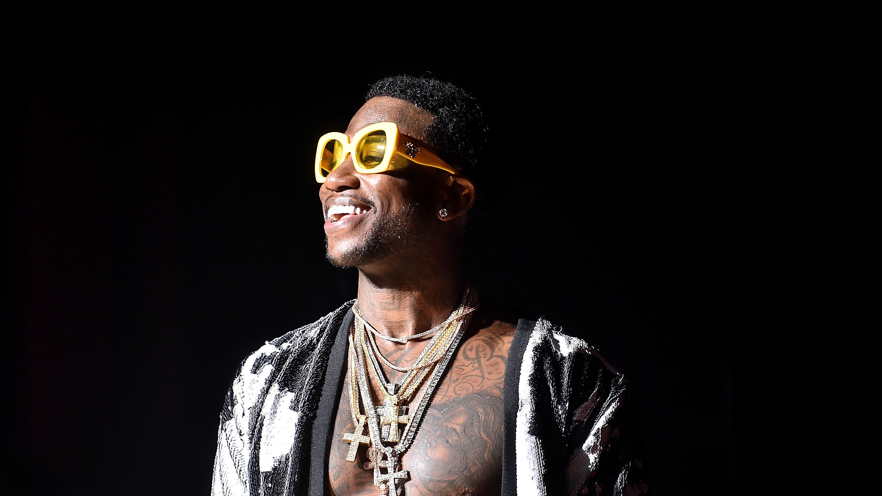 Gucci Mane on stage during the Gucci and Friends Homecoming Concert at Atlanta's Fox Theatre on July 22, 2016. (Getty Images for Atlantic Record)