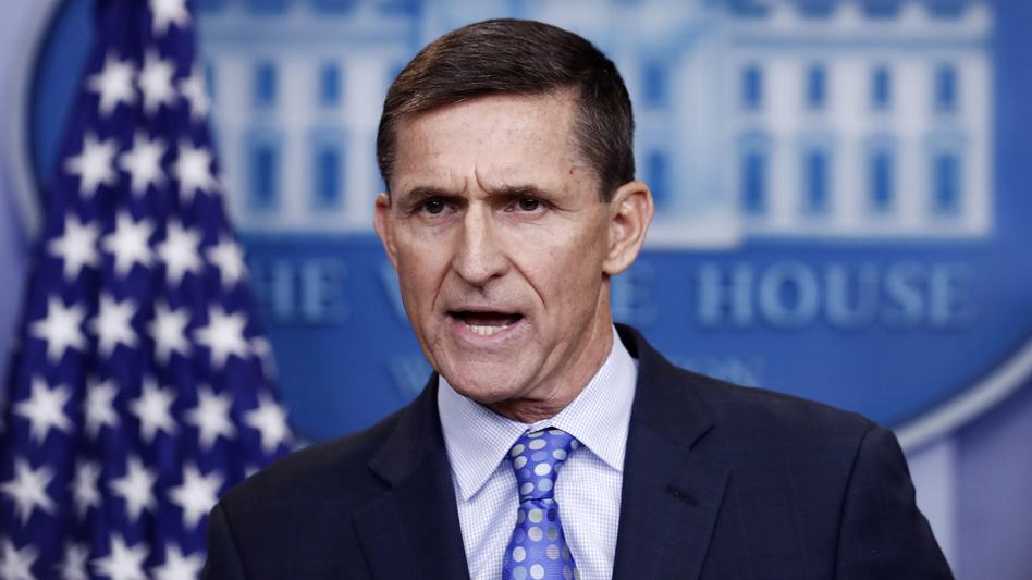 Then-national security adviser Michael Flynn speaks at the White House earlier this year. He has agreed to turn over business documents to senators investigating Russia's meddling with the 2016 elections. (Carolyn Kaster/AP)