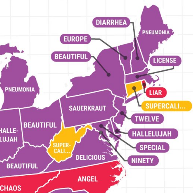 According to Google, spellers in the Northeast can be embarrassing (New Hampshire) and baffling (New Jersey). (Screenshot by NPR)