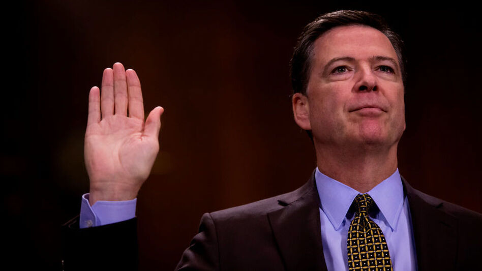 Then-FBI Director James Comey testified in front of the Senate Judiciary Committee during an oversight hearing on the FBI on May 3. (Eric Thayer/Getty Images)