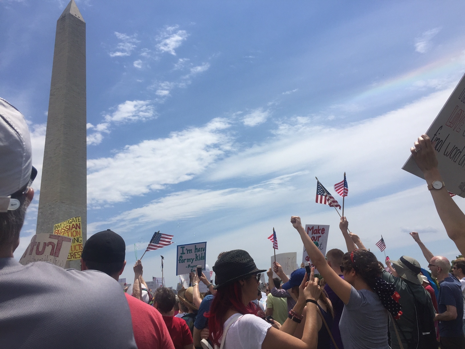 In Washington, D.C., demonstrators called for a congressional independent commission to investigate connections between the Trump campaign and the Russian government — one of several nationwide &quot;March for Truth&quot; rallies on Saturday. (NPR)