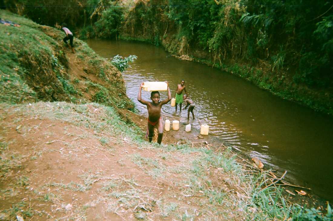Boys with water
