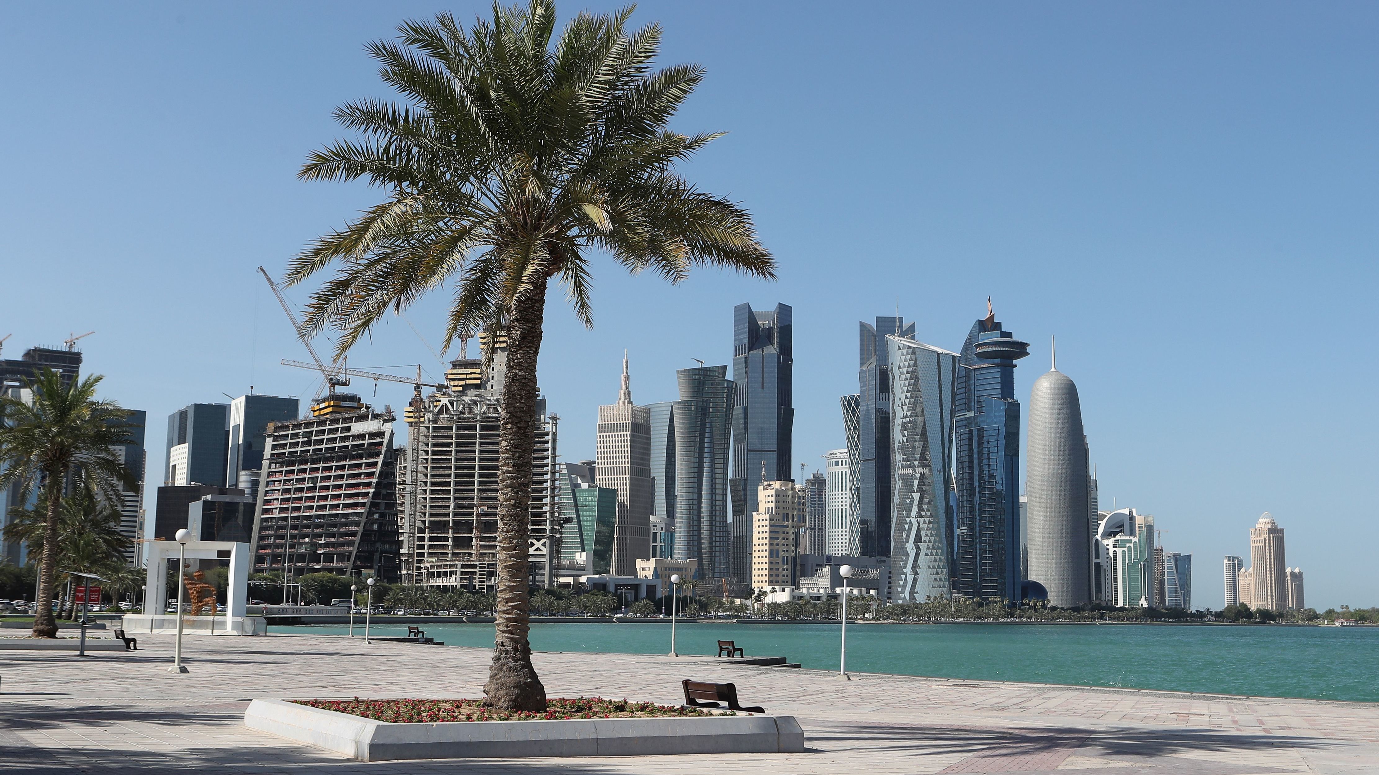 Saudi Arabia and Egypt are leading a group of Arab nations that are cutting ties with Qatar. Here, Doha's corniche is seen on Monday. (AFP/Getty Images)