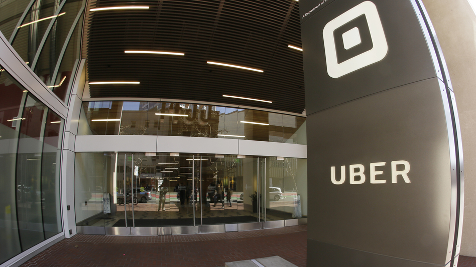 Uber's San Francisco headquarters earlier this year. The company fired 20 employees after an investigation of sexual harassment and other complaints. (Eric Risberg/AP)