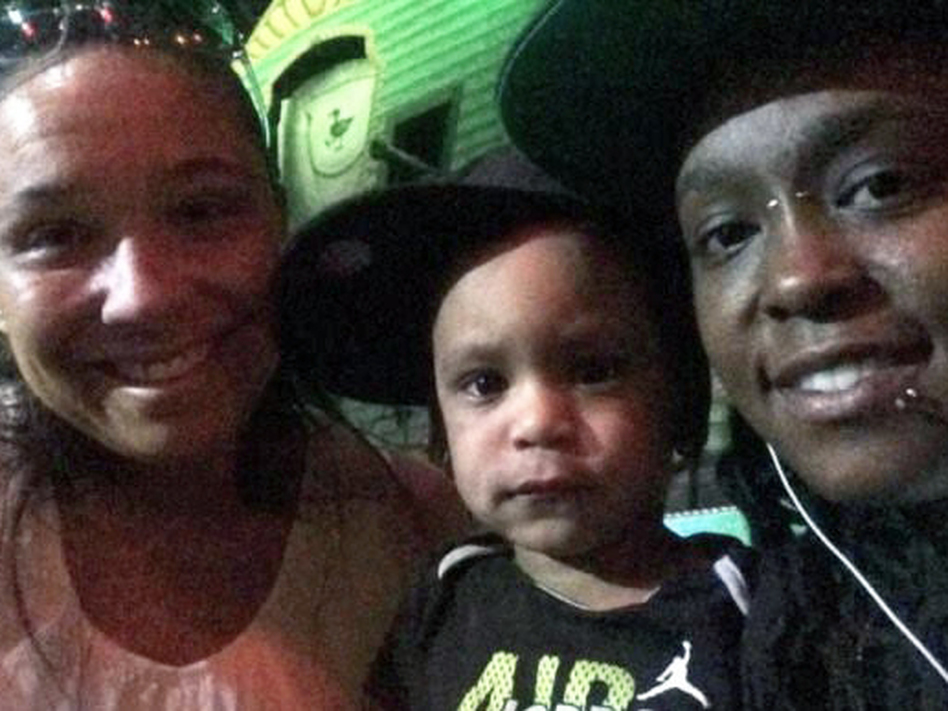 Emily Addison (left) and Deonka Drayton with their son. (Courtesy of Emily Addison)
