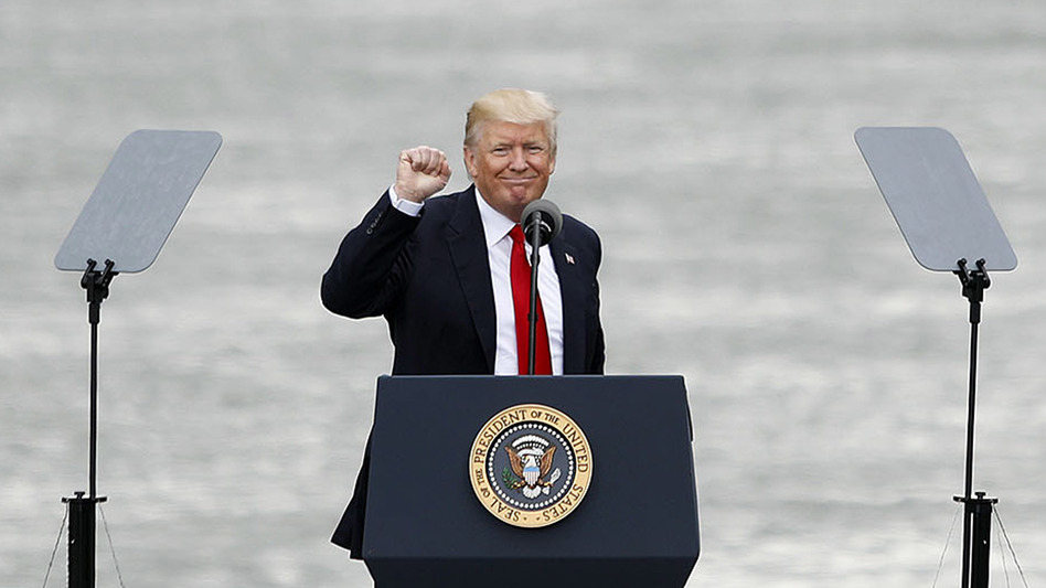 President Trump delivers a speech Wednesday in Cincinnati on transportation and infrastructure projects. But his plan still leaves a lot to be desired. (Bill Pugliano/Getty Images)