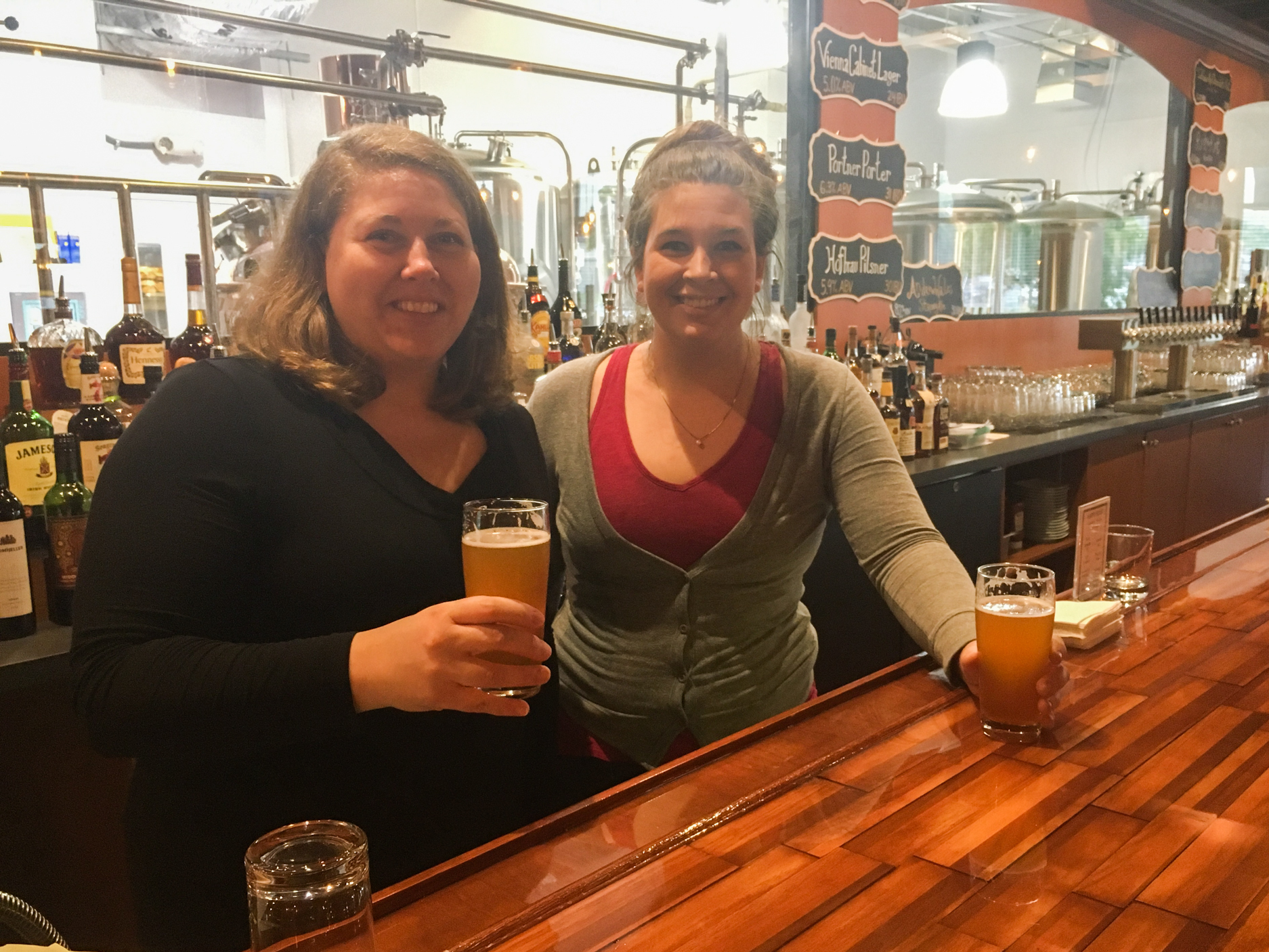 Sisters Catherine (left) and Margaret Portner have re-established Portner's Brewery, which was opened in Alexandria, Va., in 1869 by their great-great-grandfather, then closed during Prohibition. (Ari Shapiro/NPR)