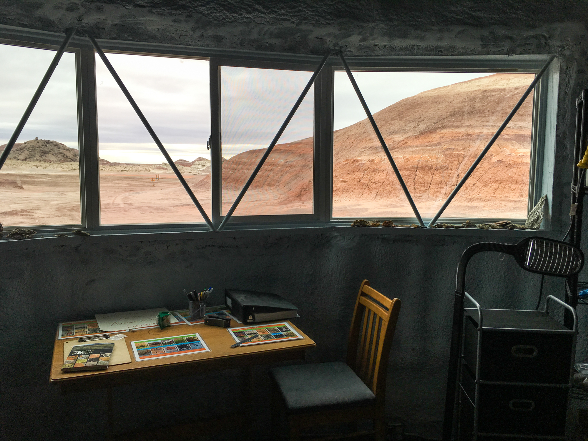 To Prepare For Mars Settlement, Simulated Missions Explore Utah's Desert 3 A window in the station's science lab looks out onto Utah's Mars-like desert landscape.