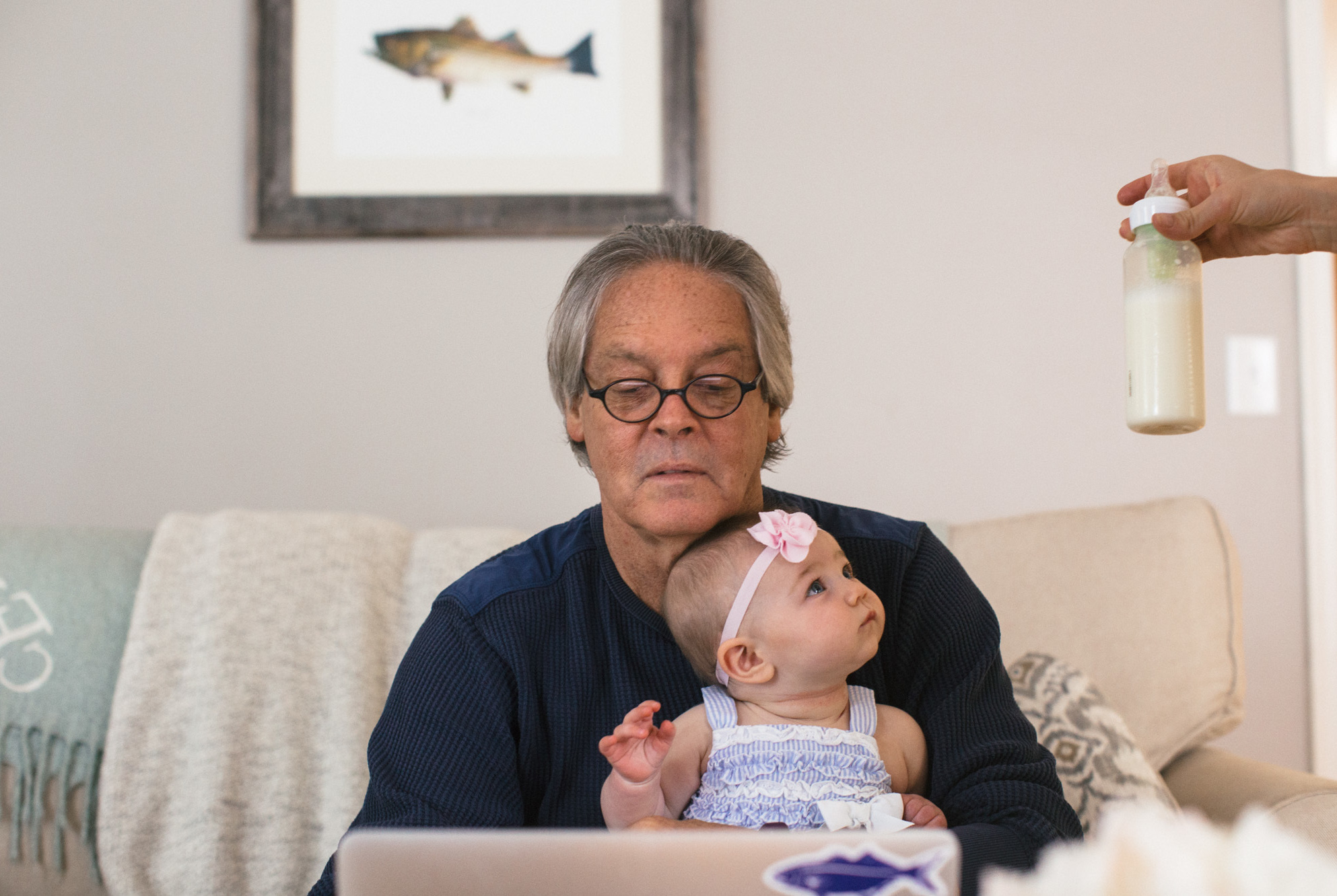 "I feel a little bit, when I think about grandkids, like a shell of myself," Greg said before his granddaughter Adeline was born. "So it's kind of bittersweet."