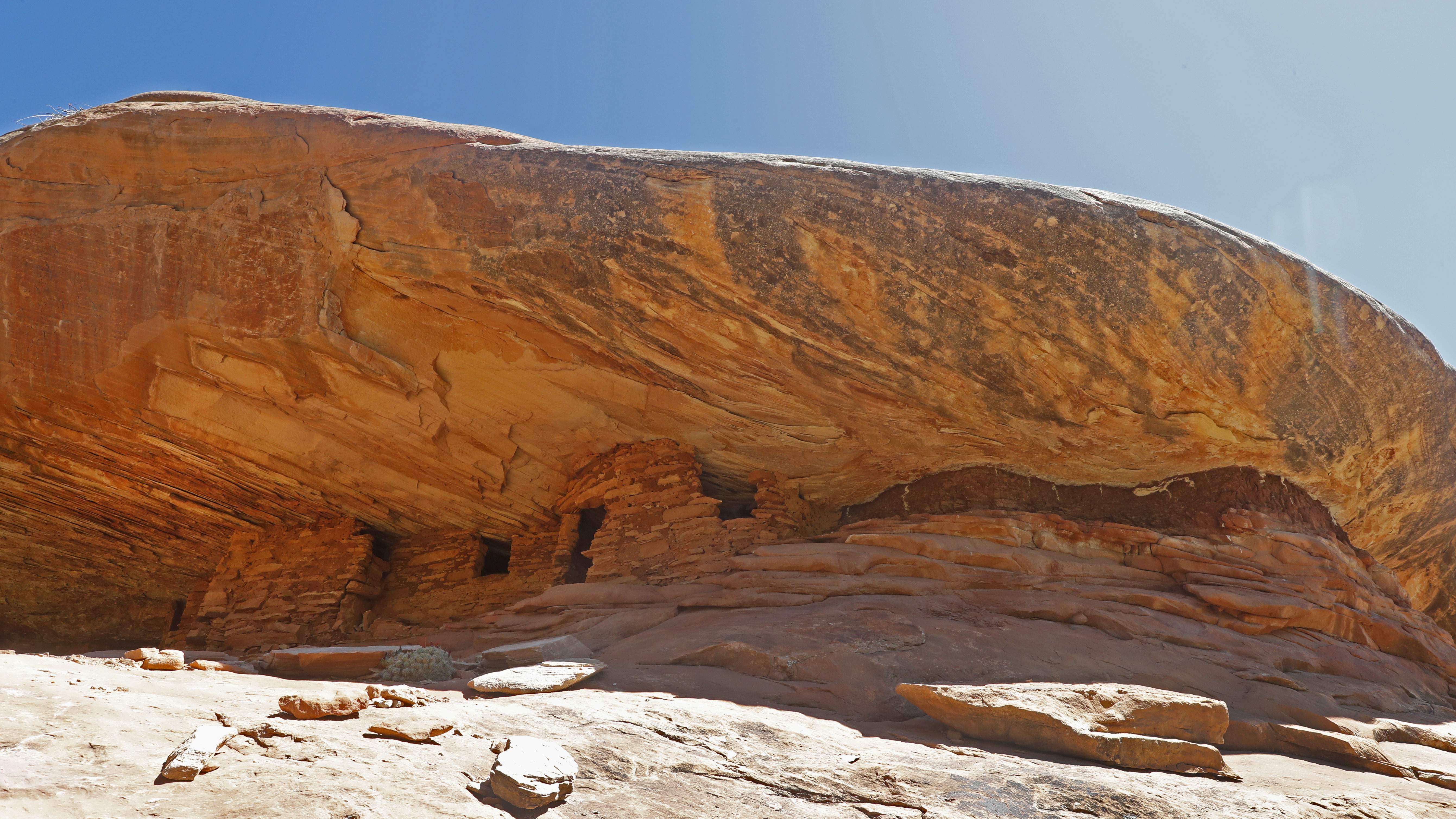 Ancient granaries, part of the House on Fire ruins, are shown here in the South Fork of Mule Canyon in the Bears Ears National Monument outside Blanding, Utah. (Getty Images)