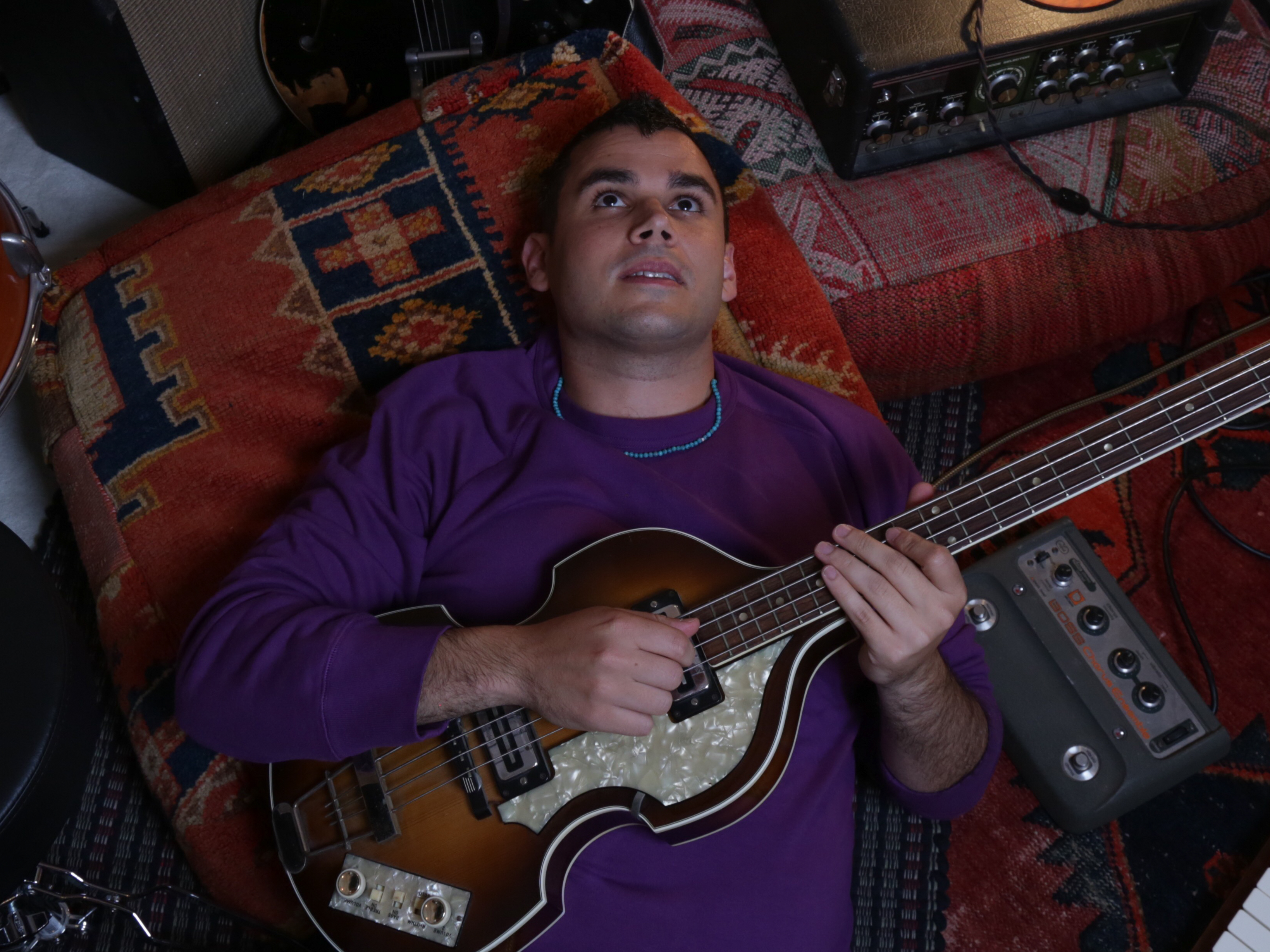 Former Vampire Weekend singer and producer Rostam Batmanglij, who writes and records as Rostam, will release his debut solo album, <em>Half-Light </em>on Sept. 8. (Claire Vogel)