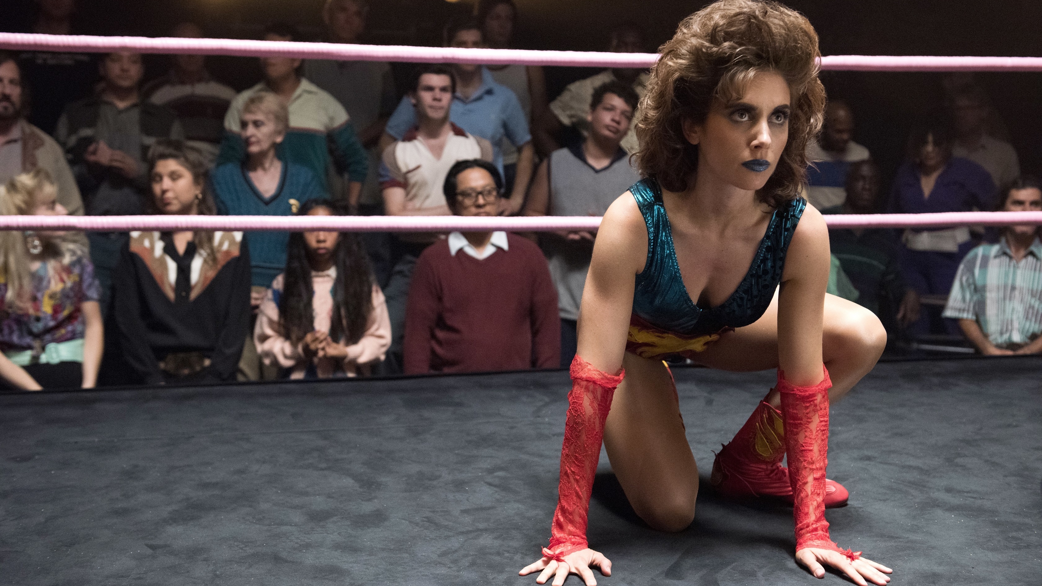Alison Brie as Ruth, in the ring on <em>GLOW</em>. (Netflix)
