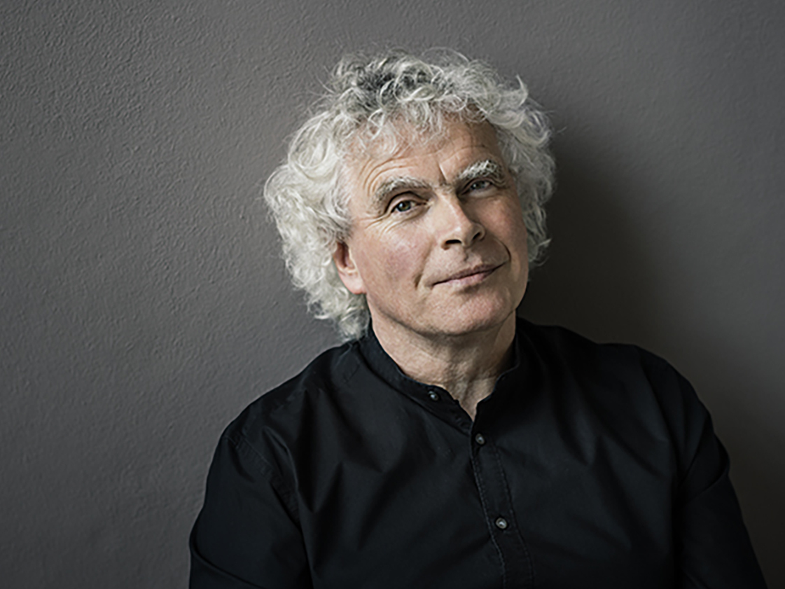 Watch Conductor Simon Rattle Turn Into A High-Tech Tangle Of Spaghetti