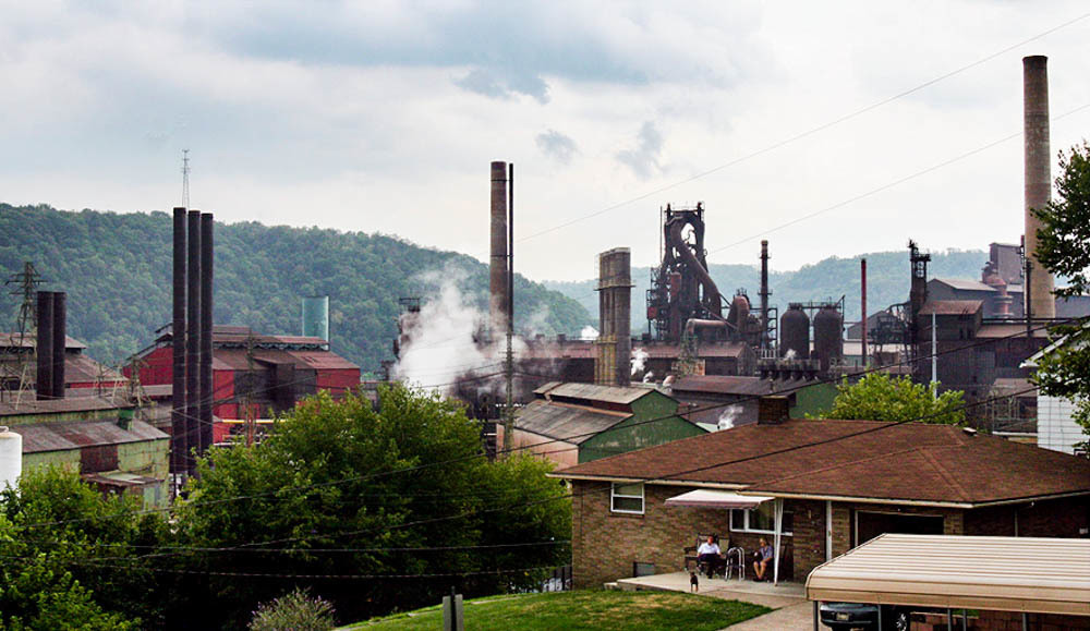 Coal and steel jobs were once plentiful in Steubenville, Ohio. Today, the local hospital is the top employer in the county. (Courtesy of Rana Xavier)