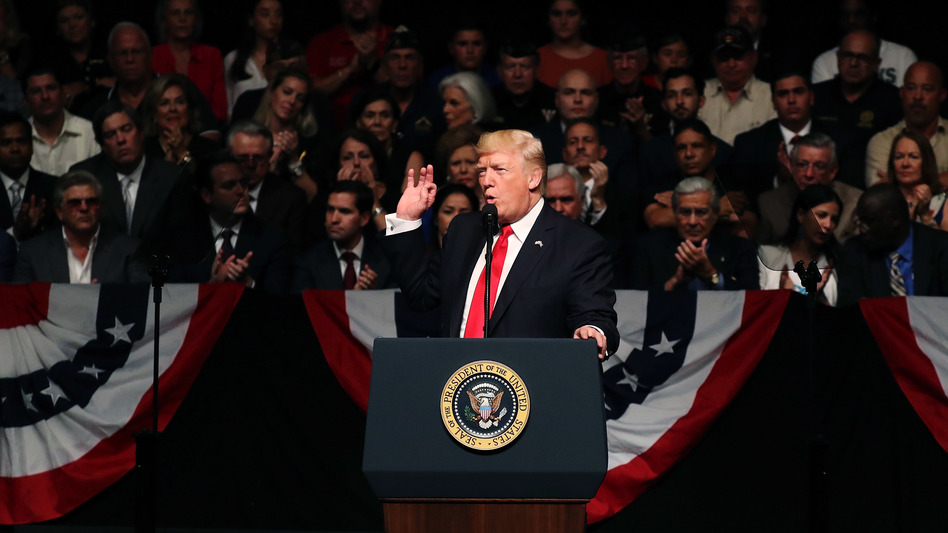 President Trump has been losing support on the strength of the economy, America's position on the global stage and his Twitter habit. (Joe Raedle/Getty Images)