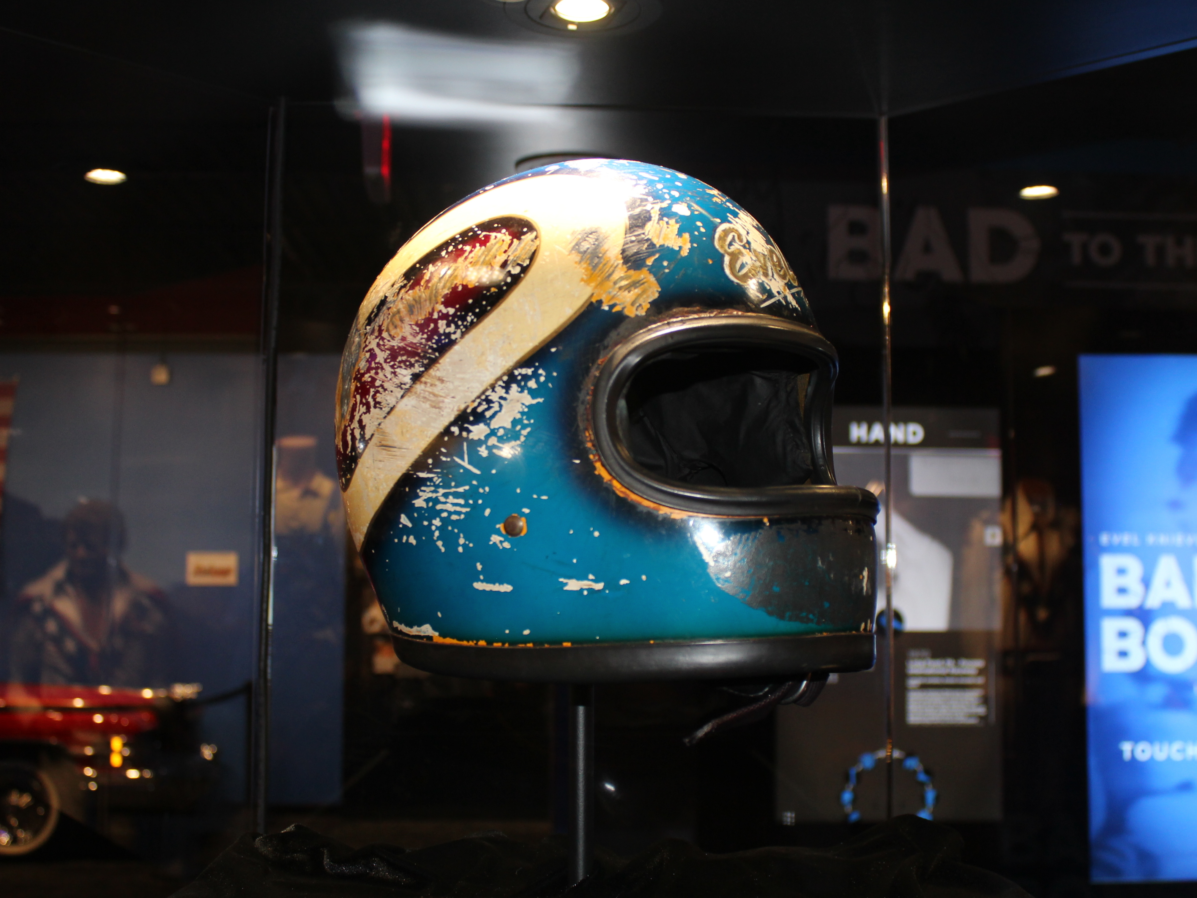 evel knievel motorcycle helmet Brave Graphics Kit Tribute 4 each Officially Licensed Evel Knievel Collectible Add a bold touch of adventure to your holiday dcor  because legends never fade First look inside downtown Las